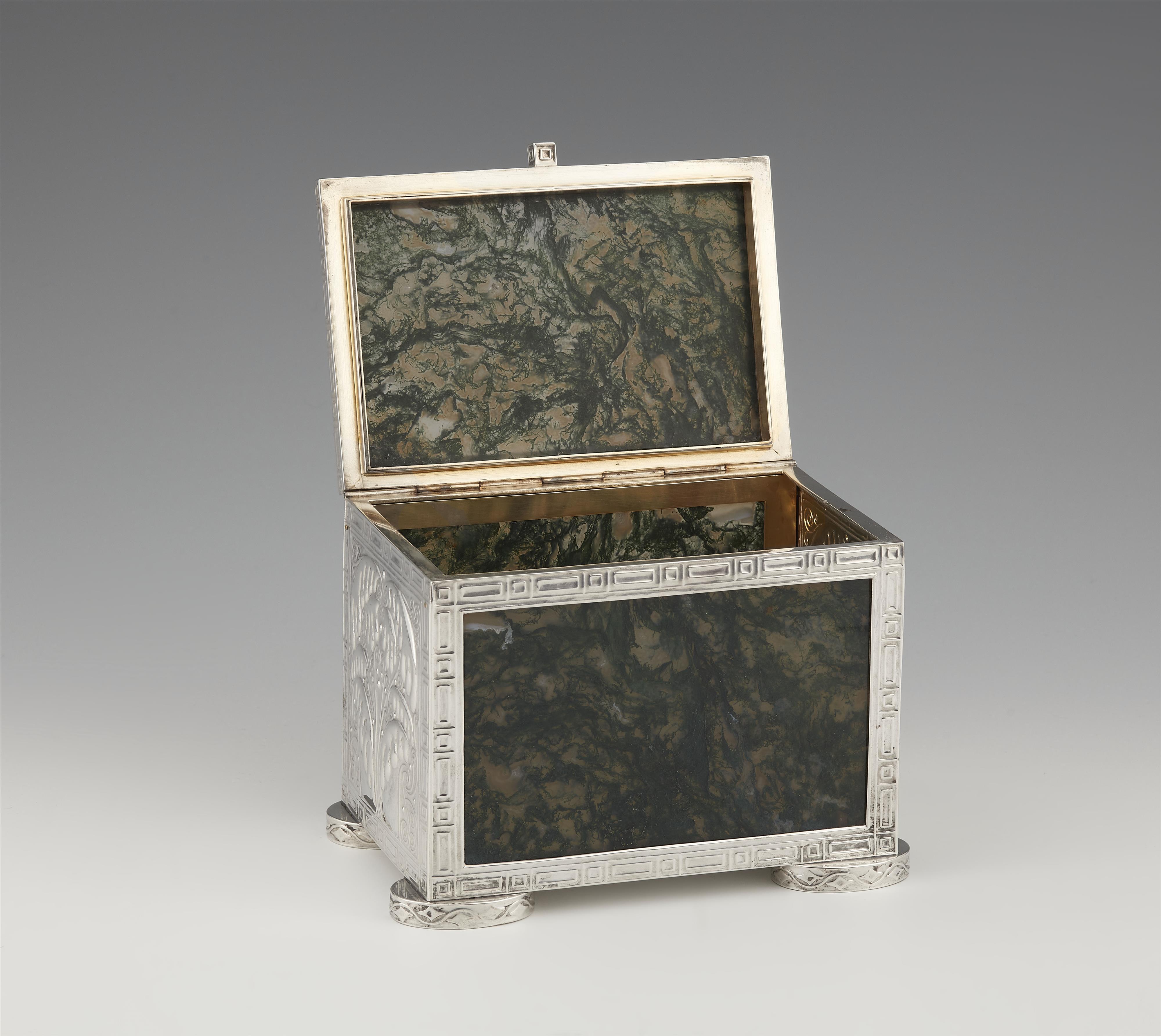 A rare silver and moss agate casket by Josef Hoffmann - image-6