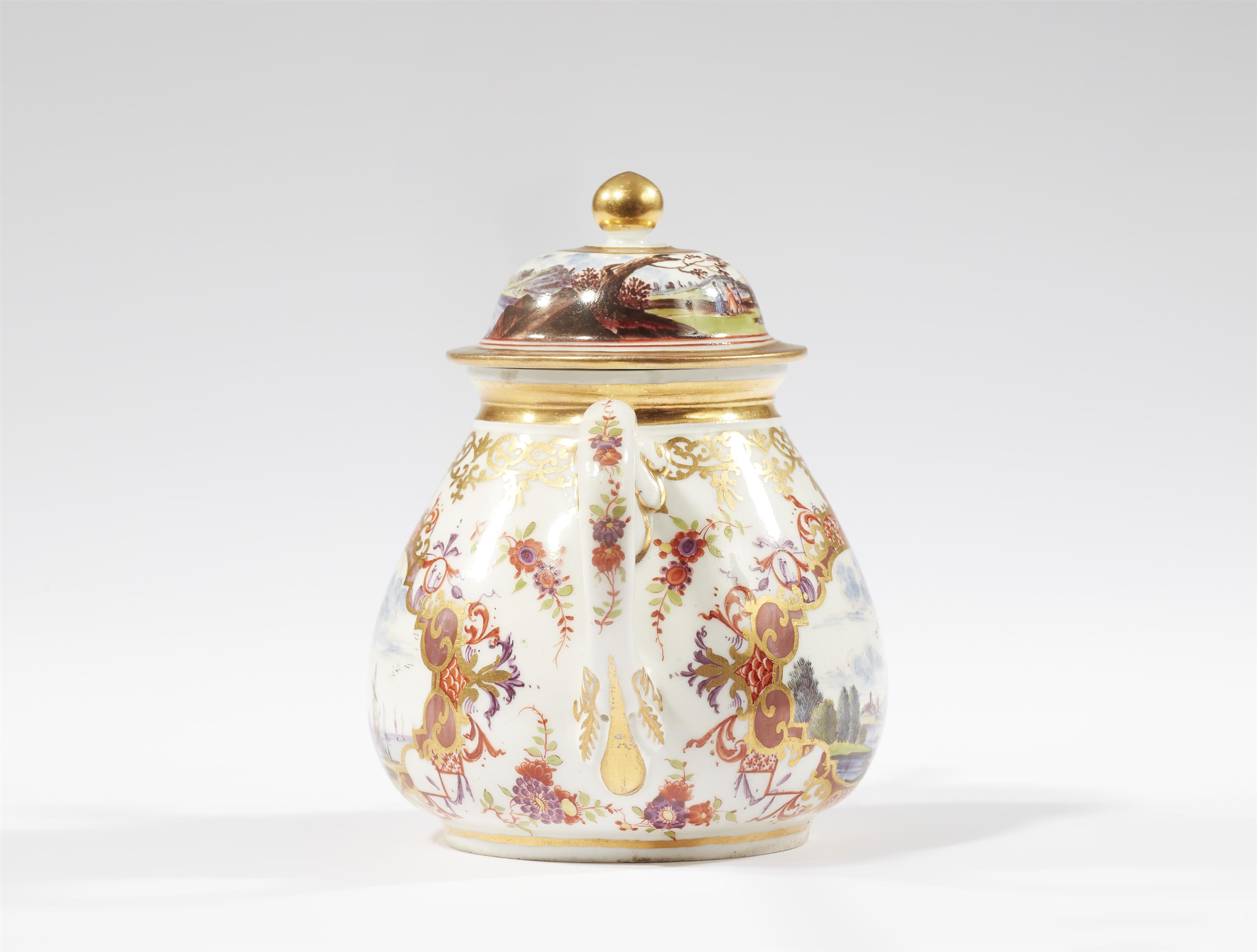 A Meissen porcelain teapot with two early landscape motifs - image-2