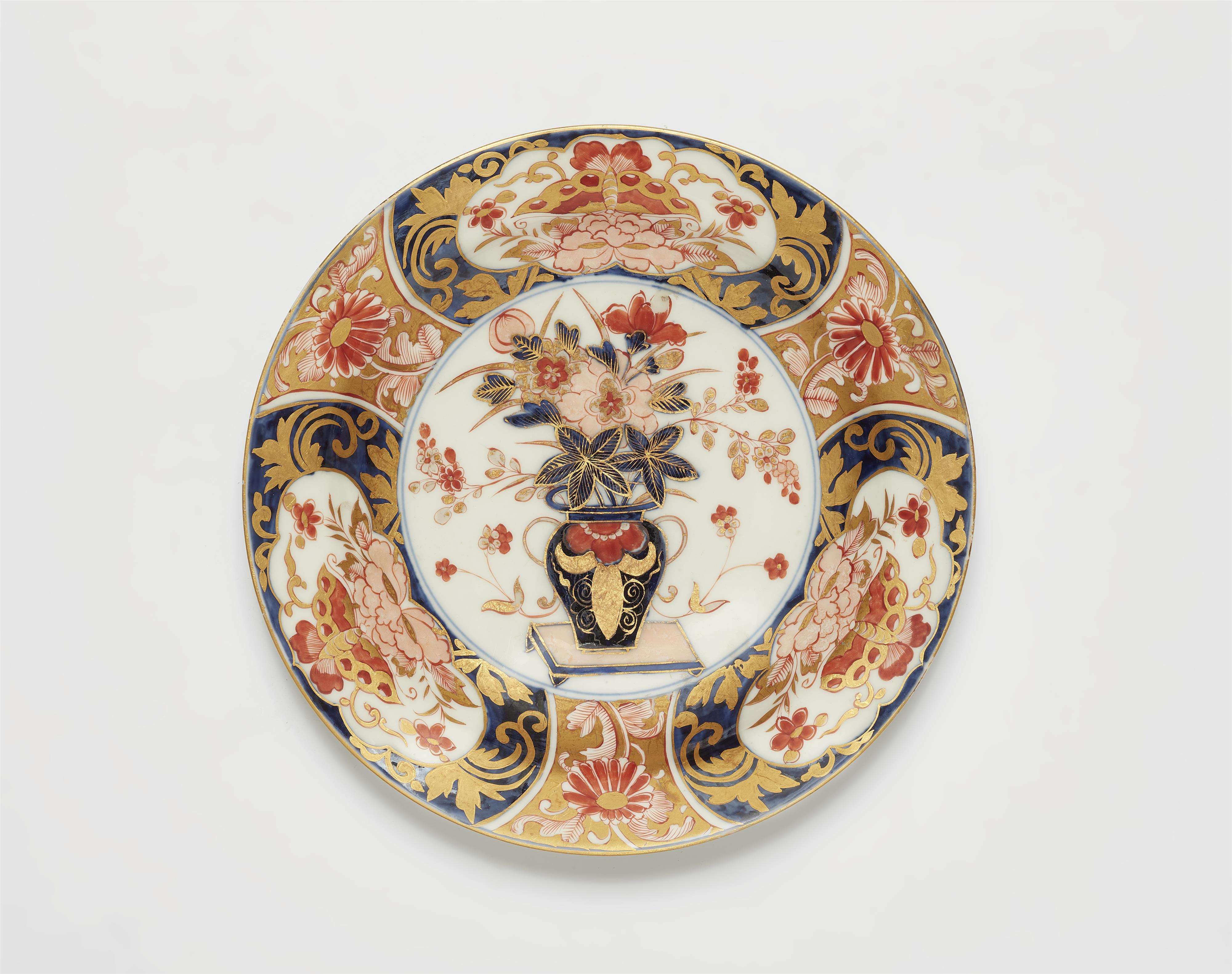 A Meissen porcelain plate with rare Imari decor - image-1
