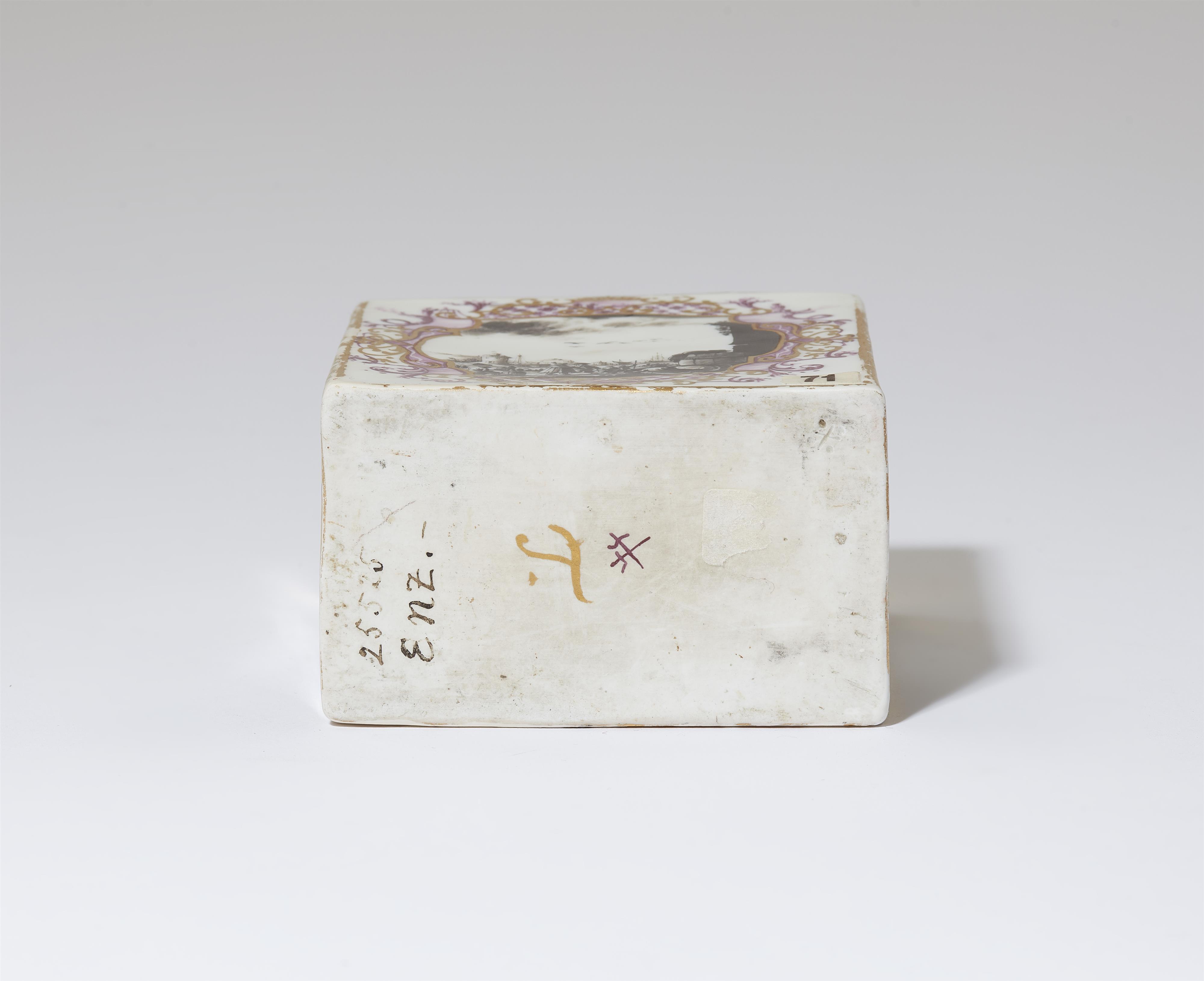 A Meissen porcelain tea caddy with merchant navy motifs - image-3