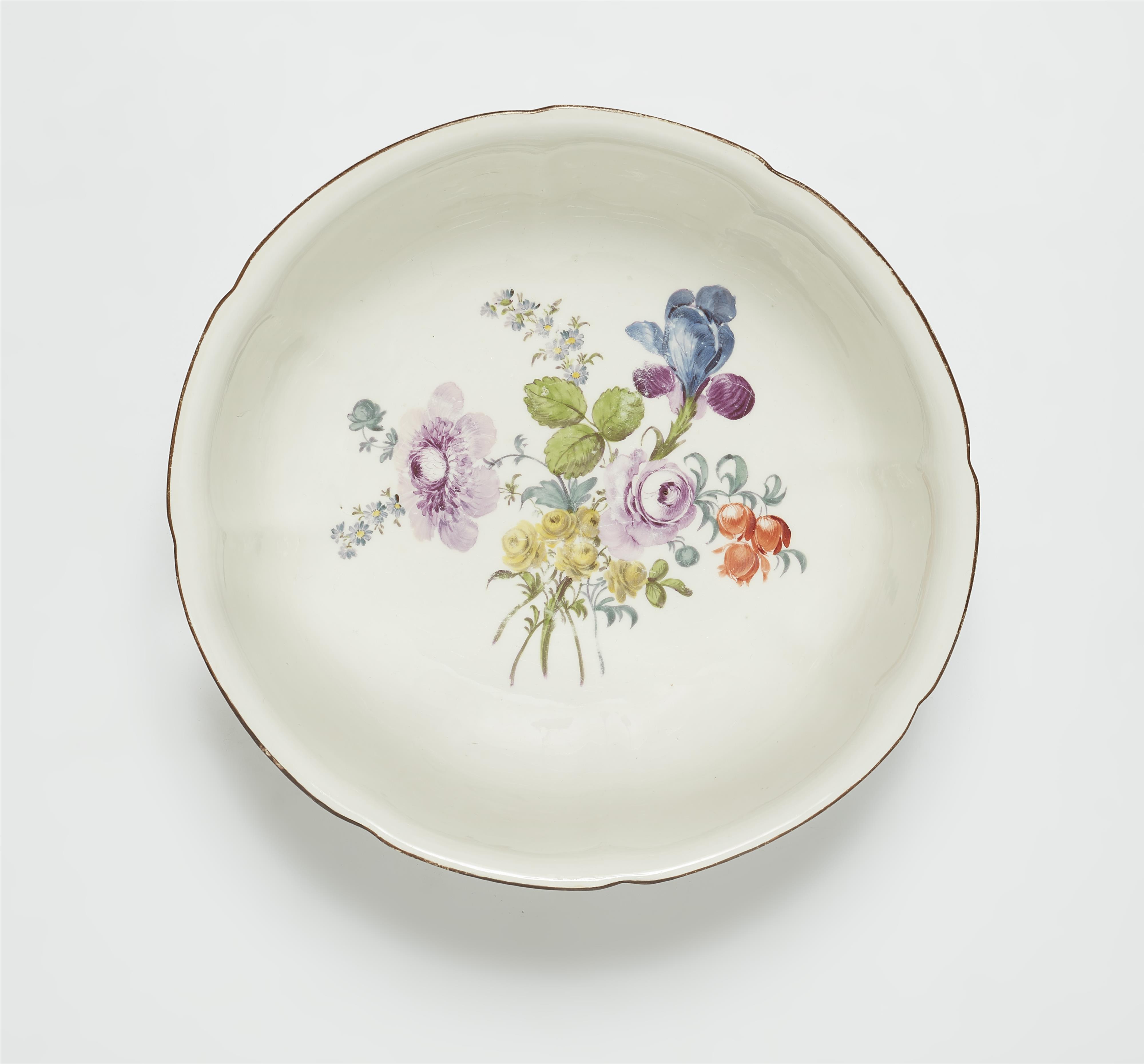 A Meissen porcelain dish from a dinner service with naturalistic flowers - image-2