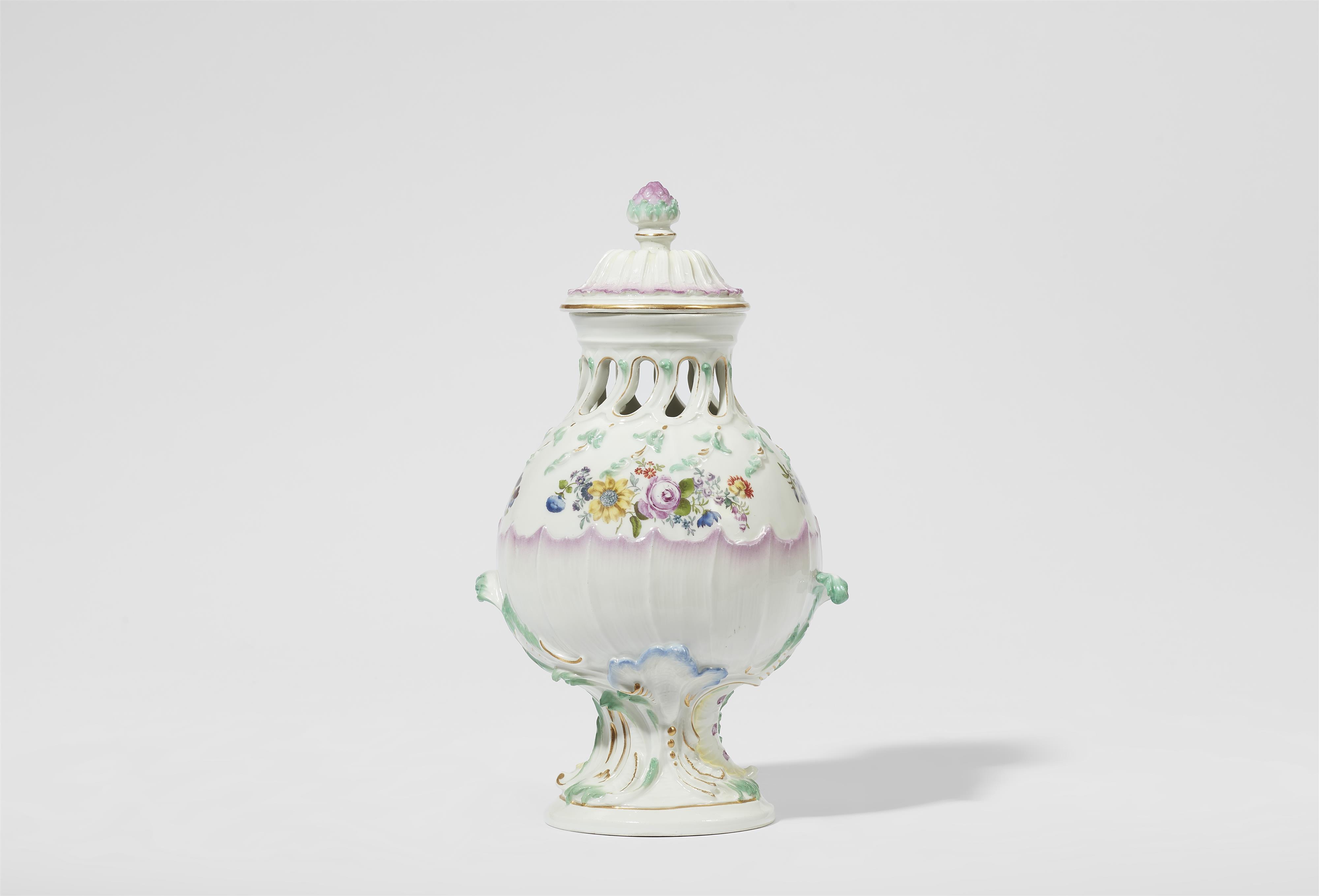 A Meissen porcelain potpourri vase - image-1