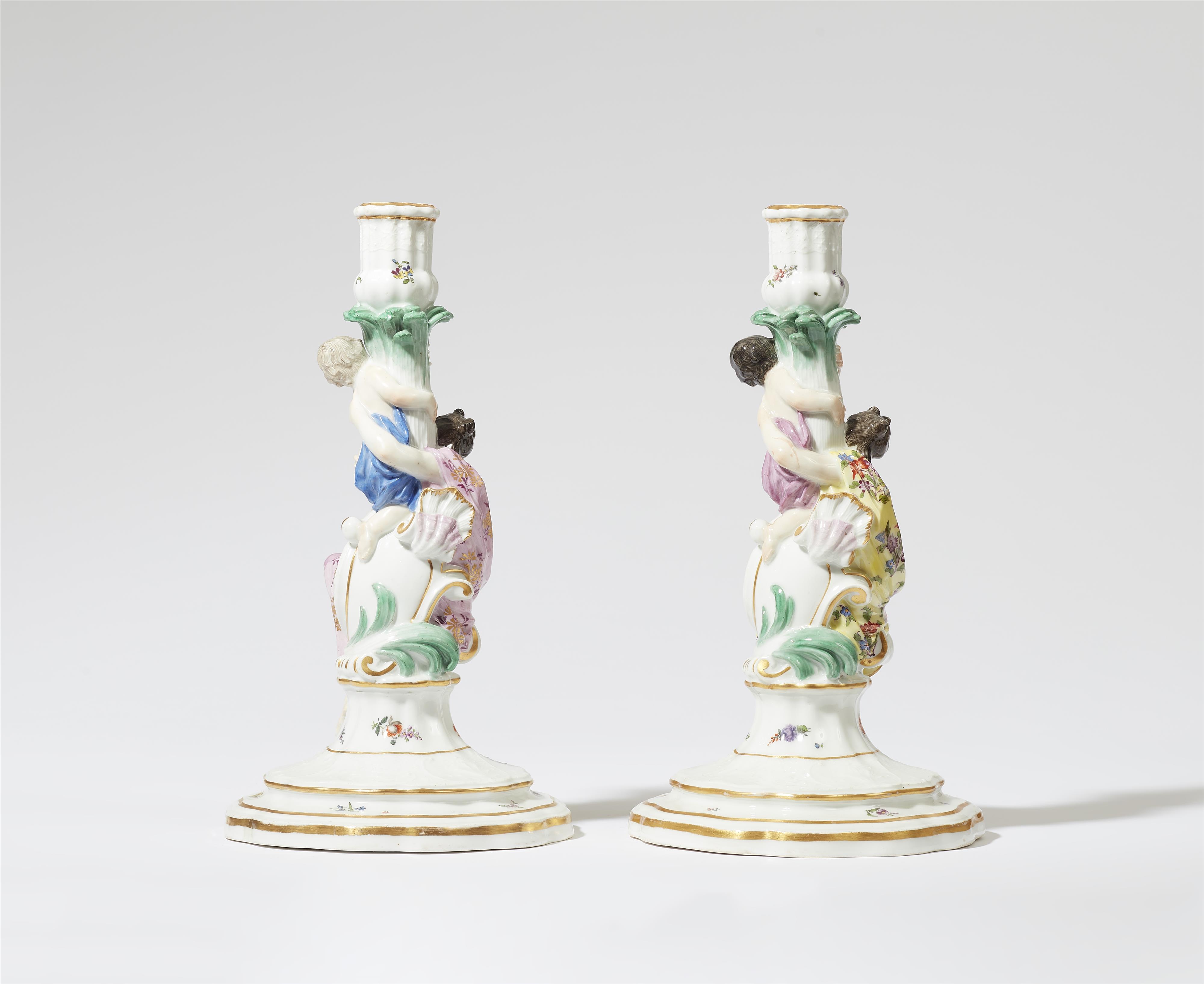 Two figural Meissen porcelain candlesticks - image-2
