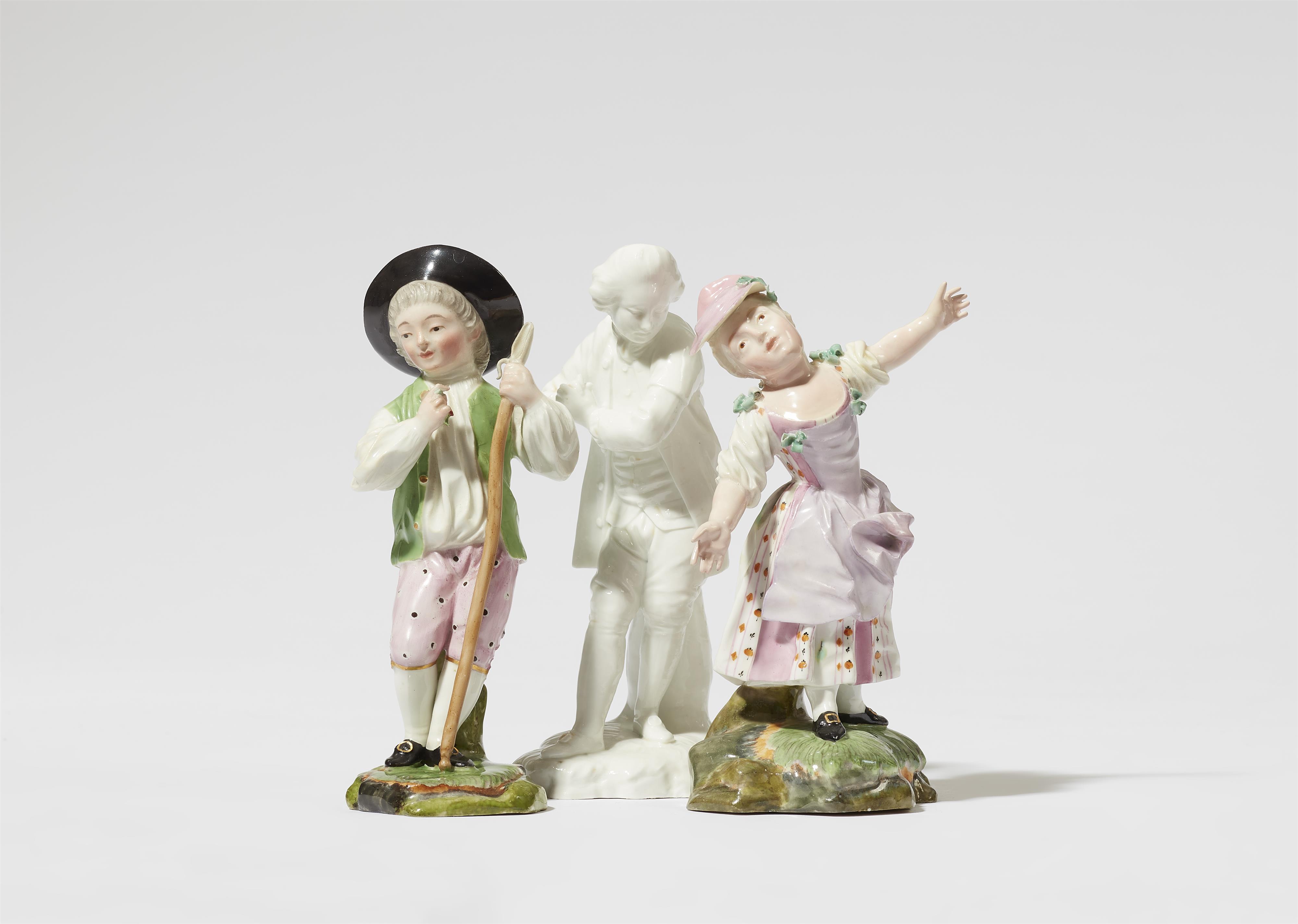 Three Höchst porcelain figures of children - image-1