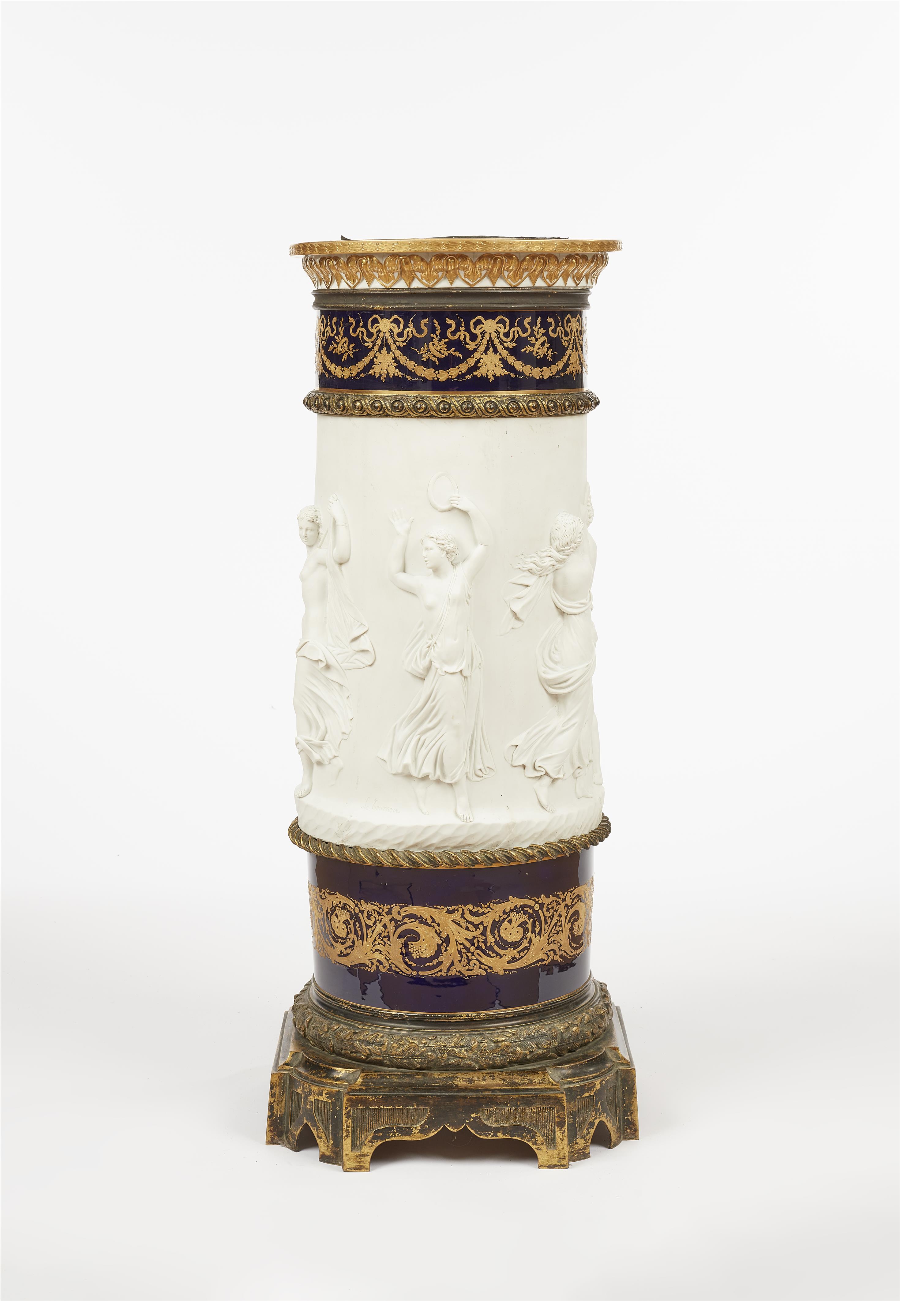 A porcelain column base in the manner of Sèvres - image-2