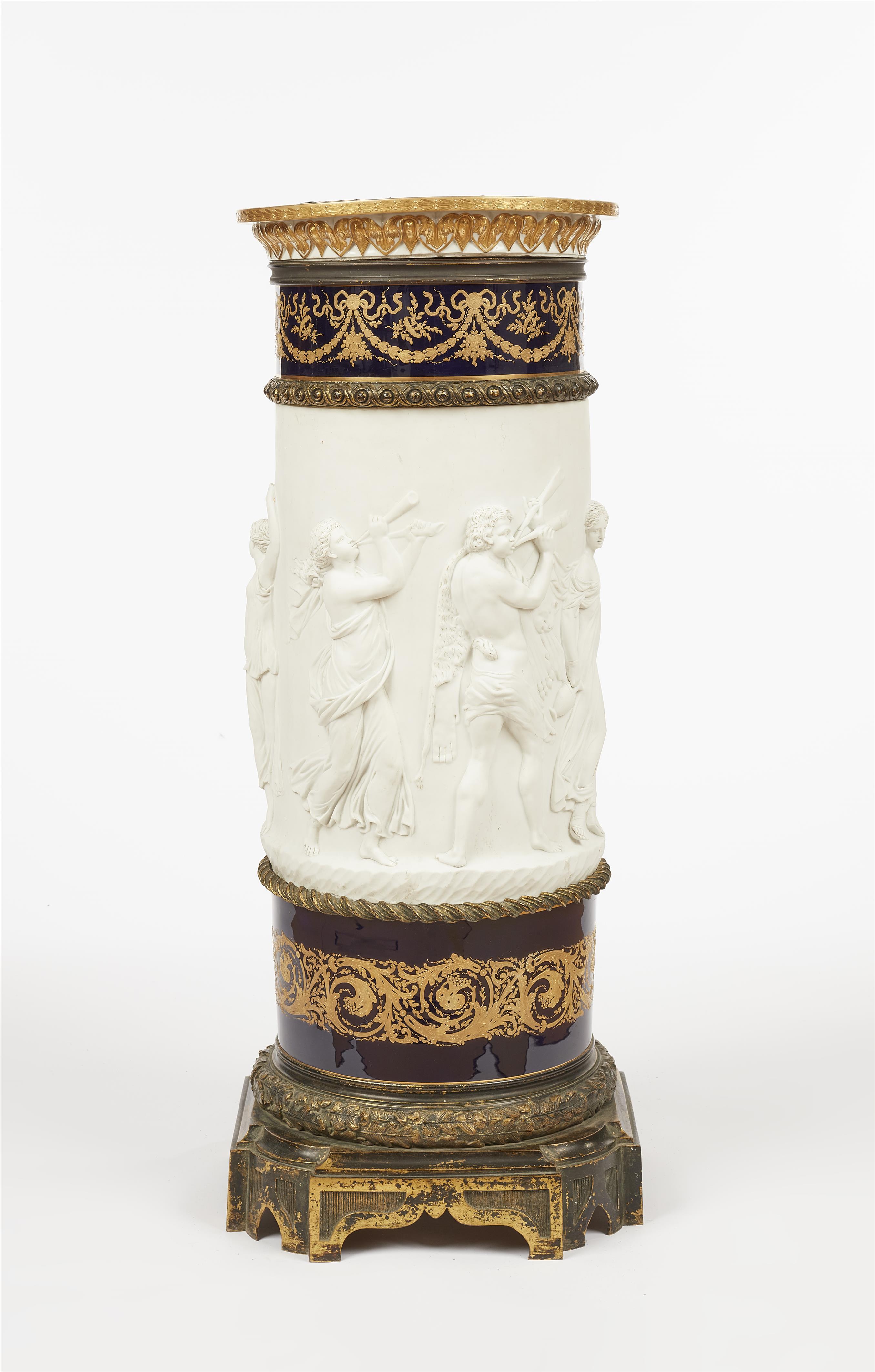 A porcelain column base in the manner of Sèvres - image-3