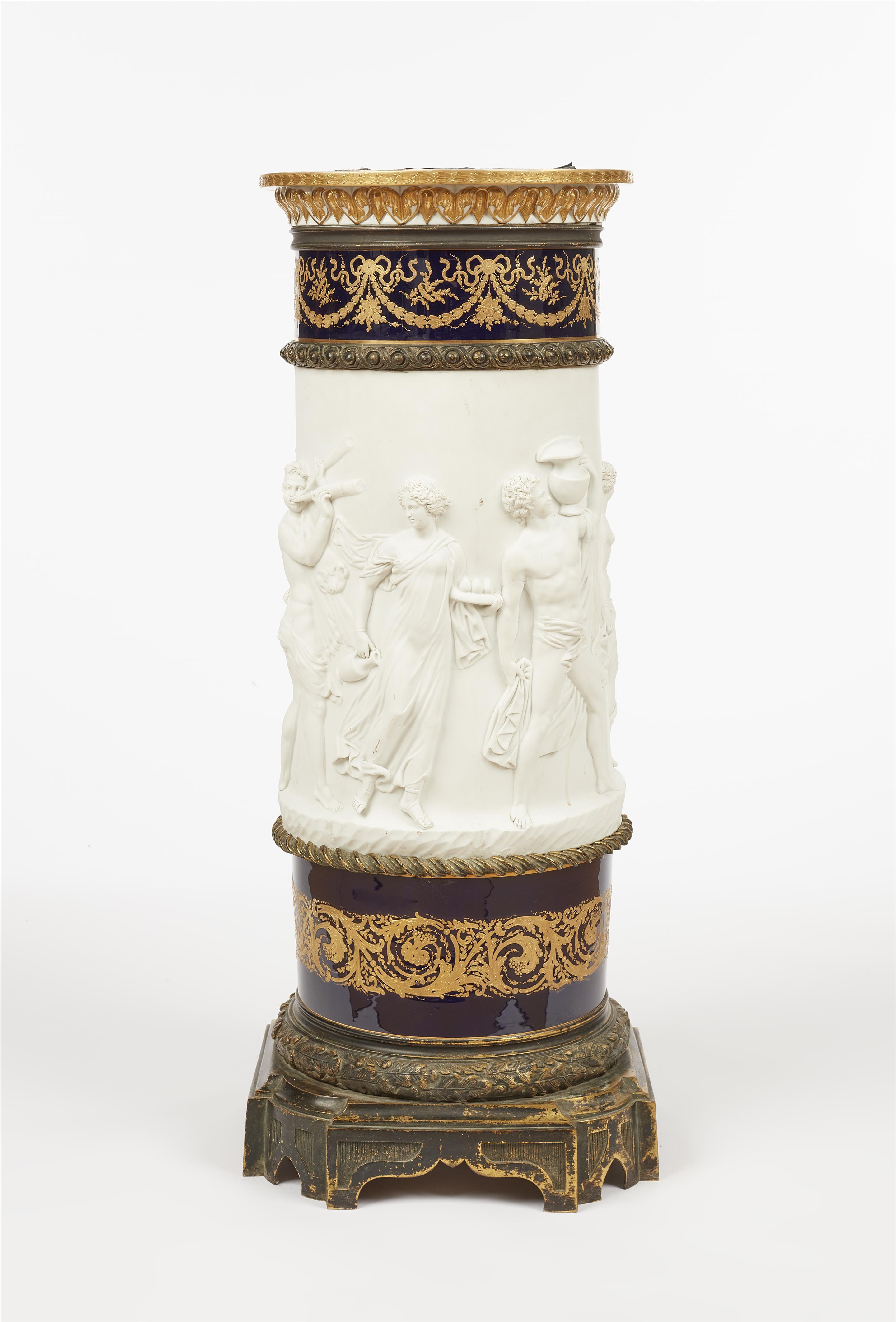 A porcelain column base in the manner of Sèvres - image-4