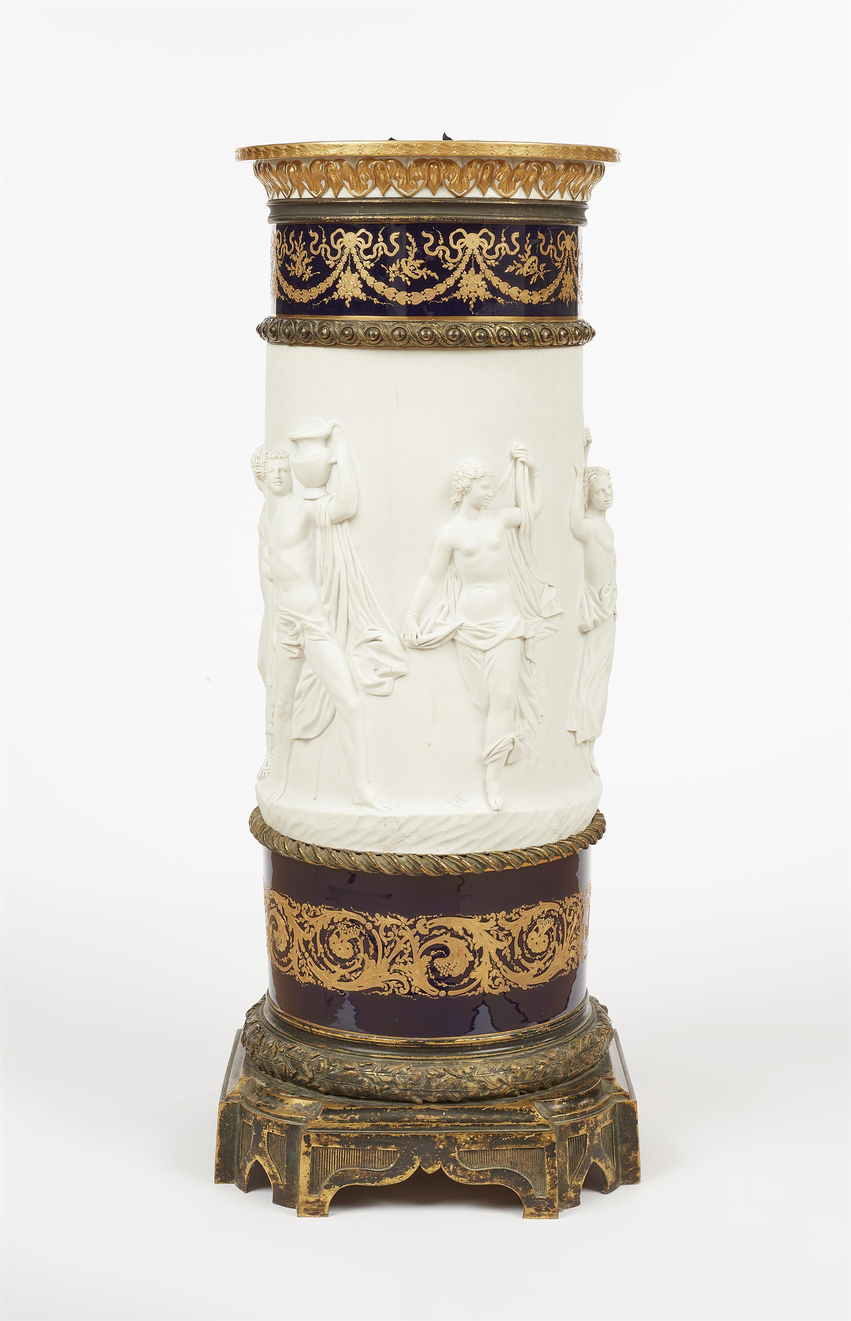 A porcelain column base in the manner of Sèvres - image-1
