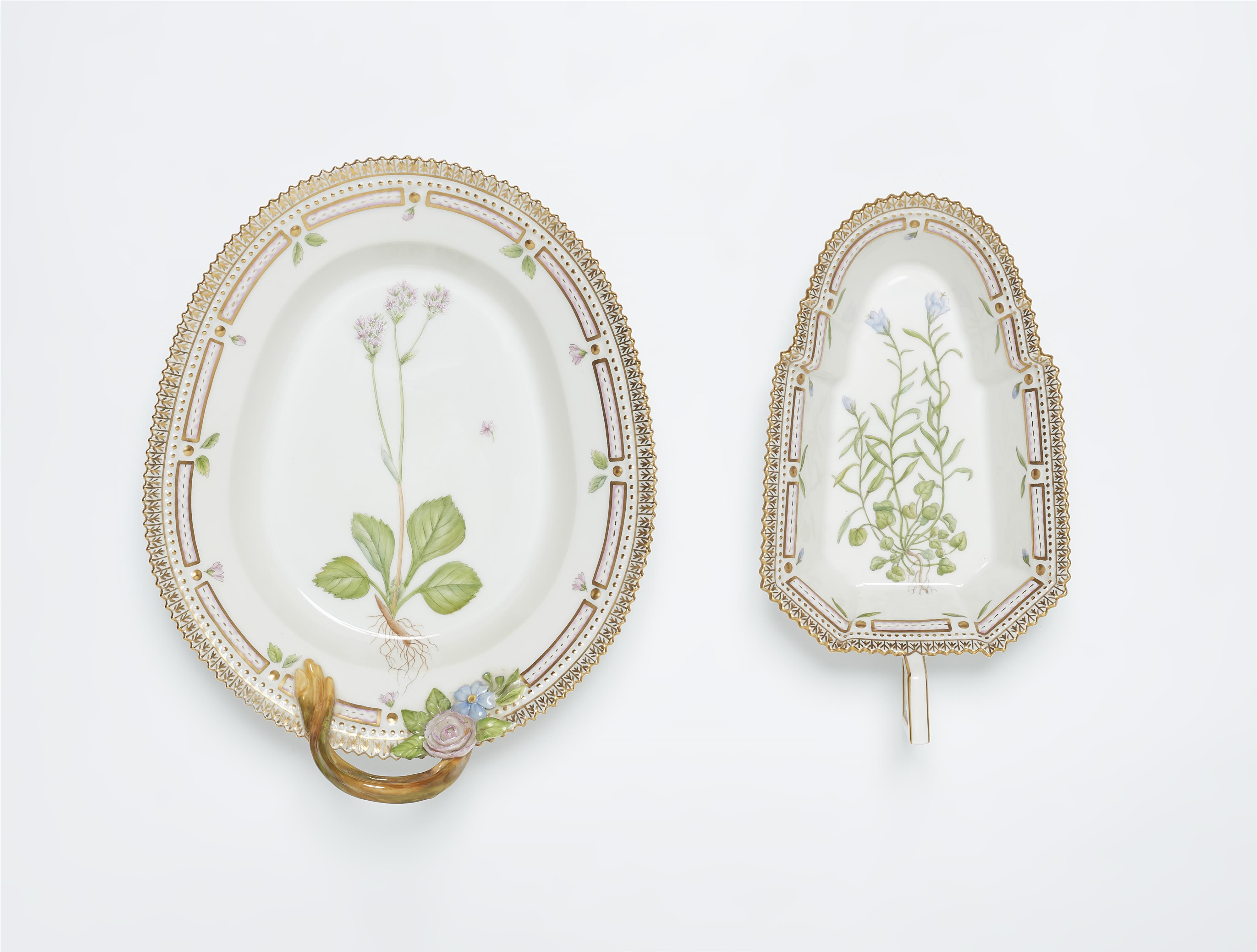 Two Royal Copenhagen porcelain "Flora Danica" dishes - image-1