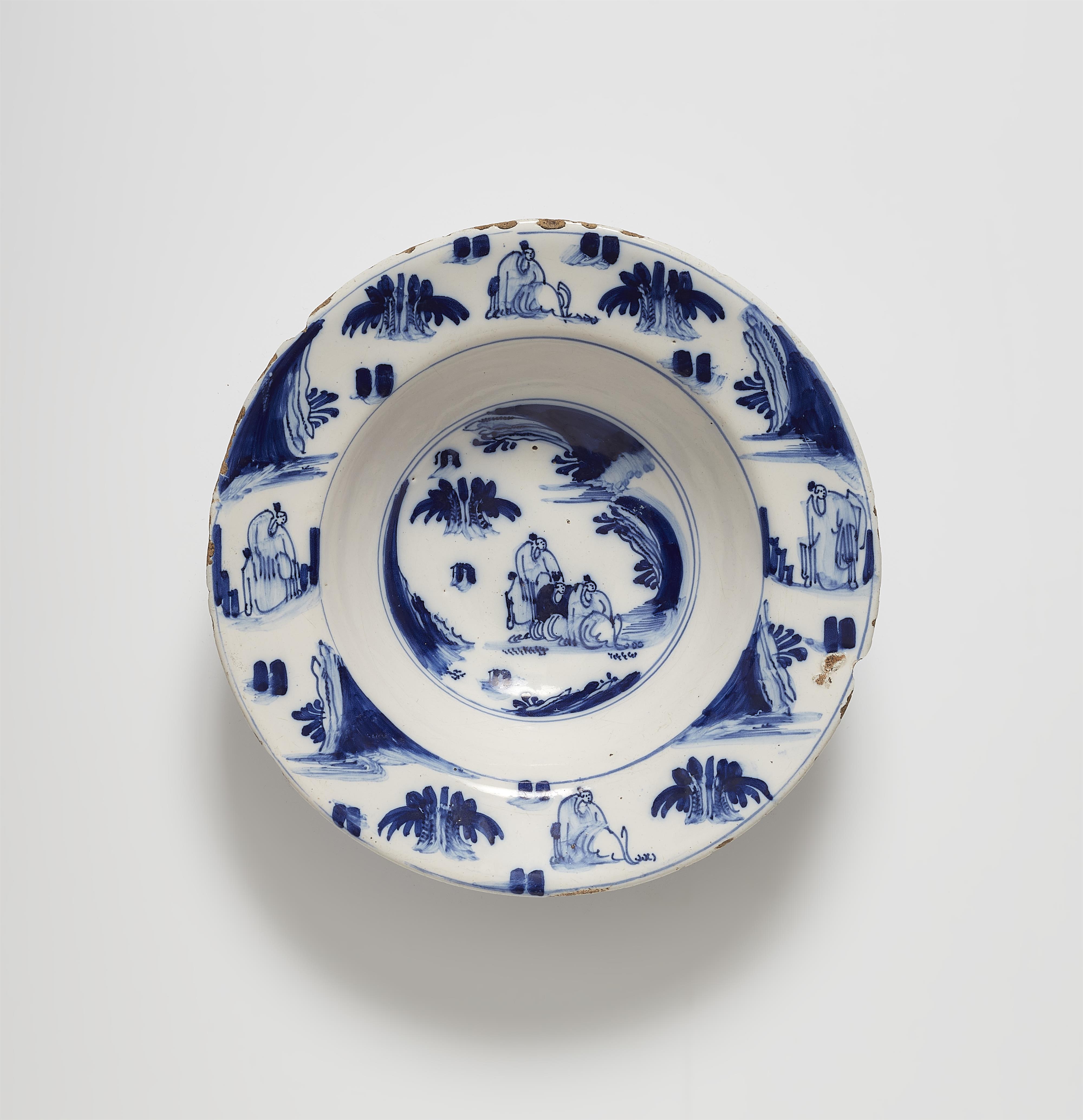 A Delftware Chinoiserie dish - image-1