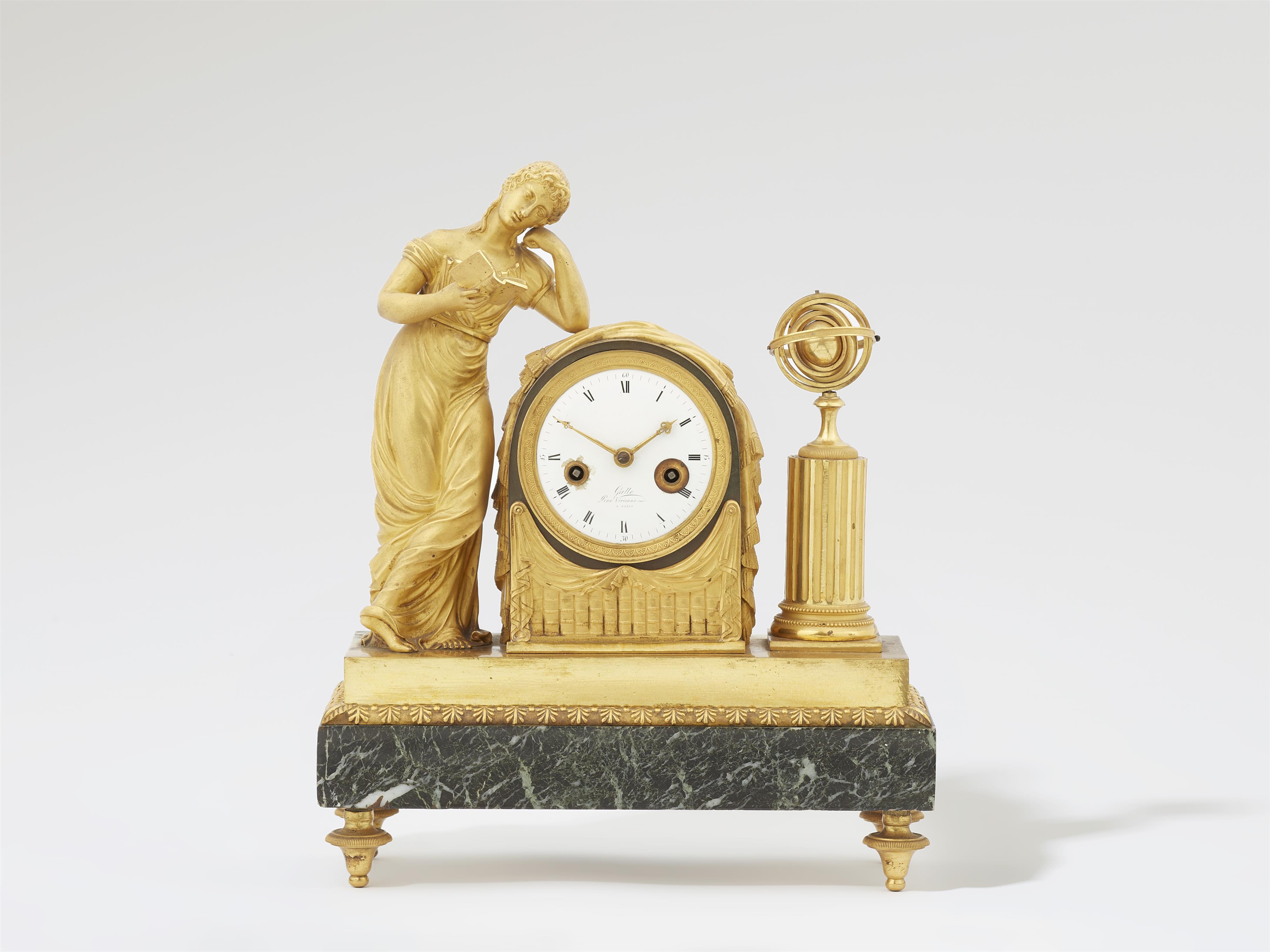 An ormolu pendulum clock with the muse Clio - image-1