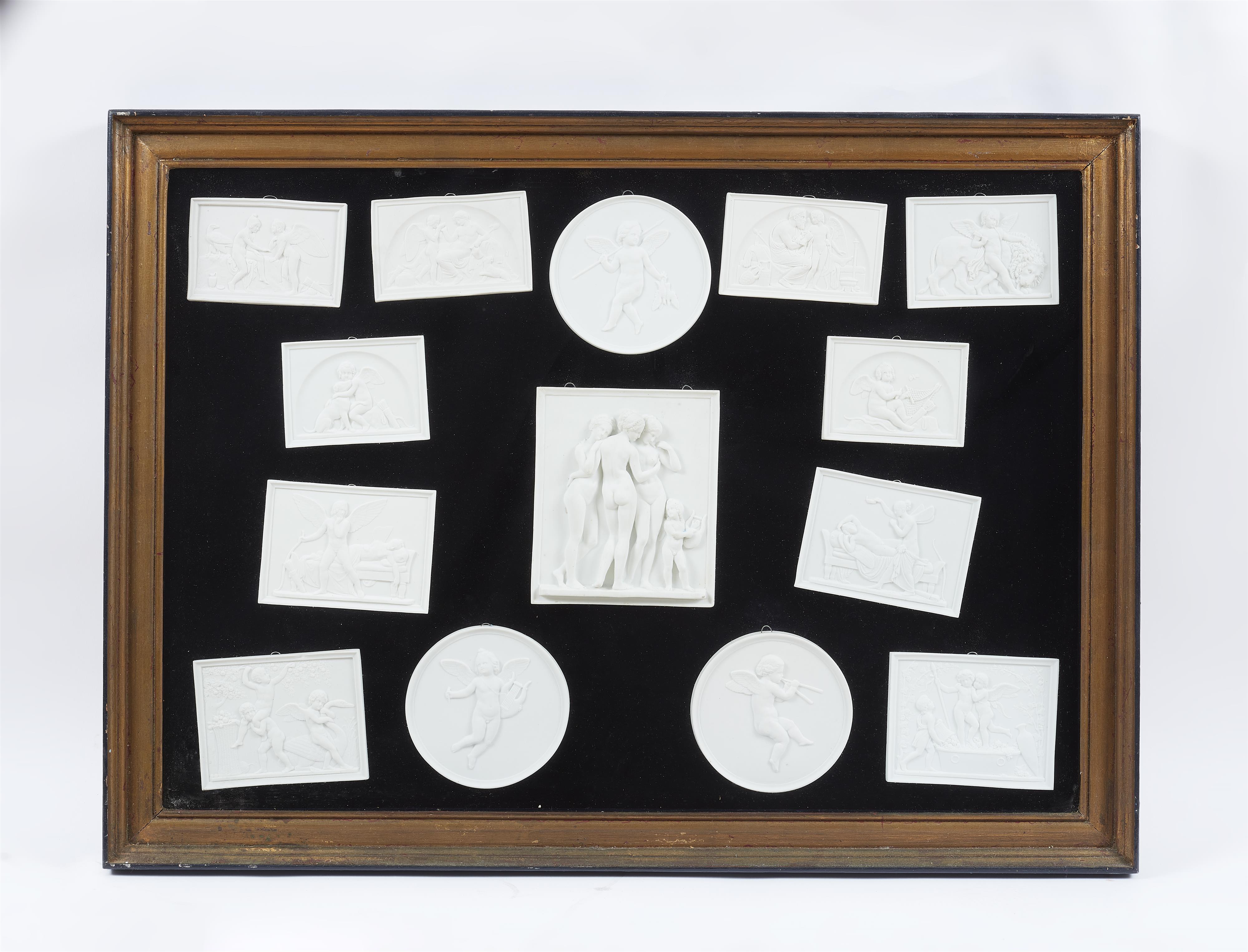 Two frames with 25 porcelain reliefs by Bertel Thorvaldsen - image-2