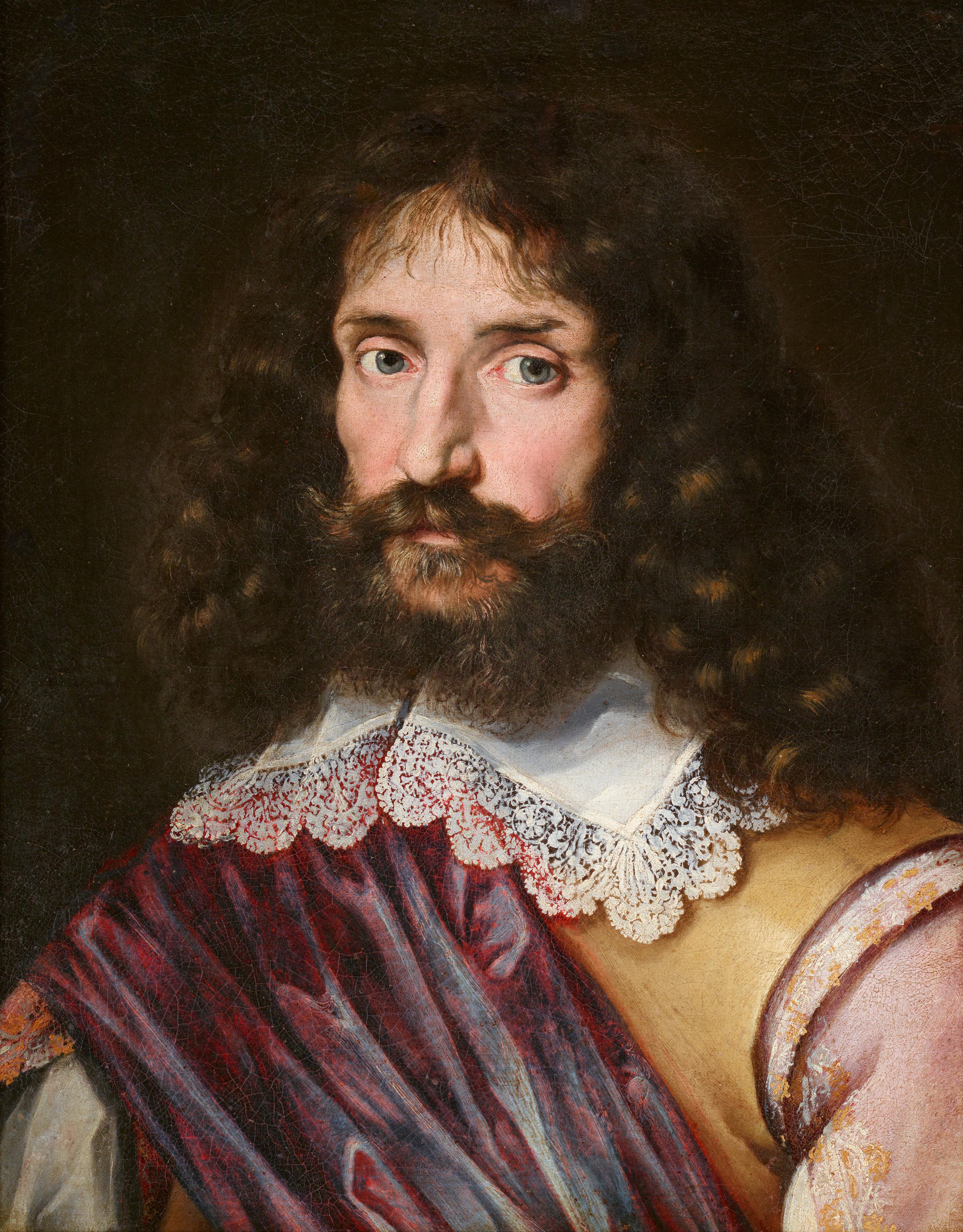 Justus Sustermans - Portrait of a Bearded Man in a Pink Silk Sash - image-1