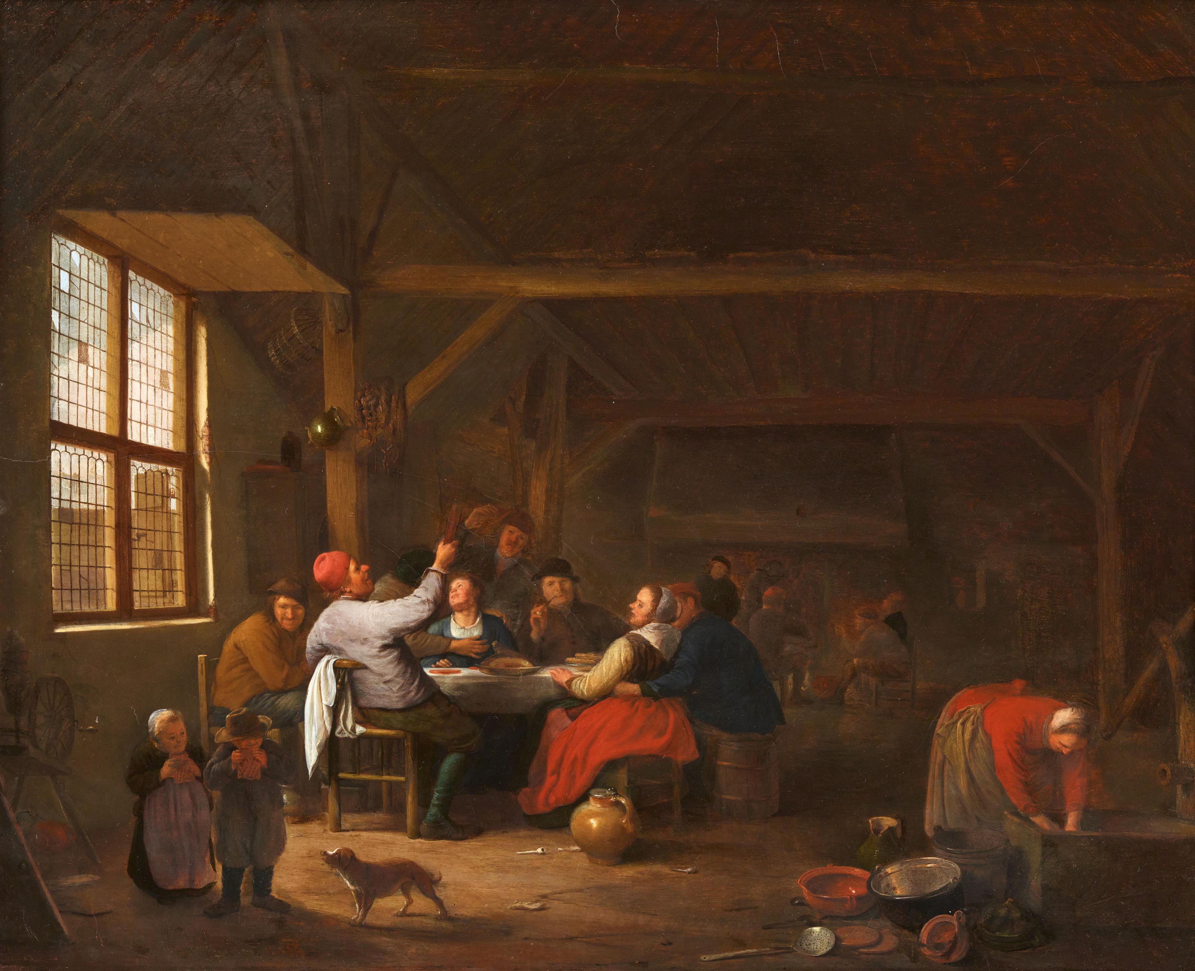 Hendrick Martensz Sorgh - Merry Peasant Company in an Interior - image-1