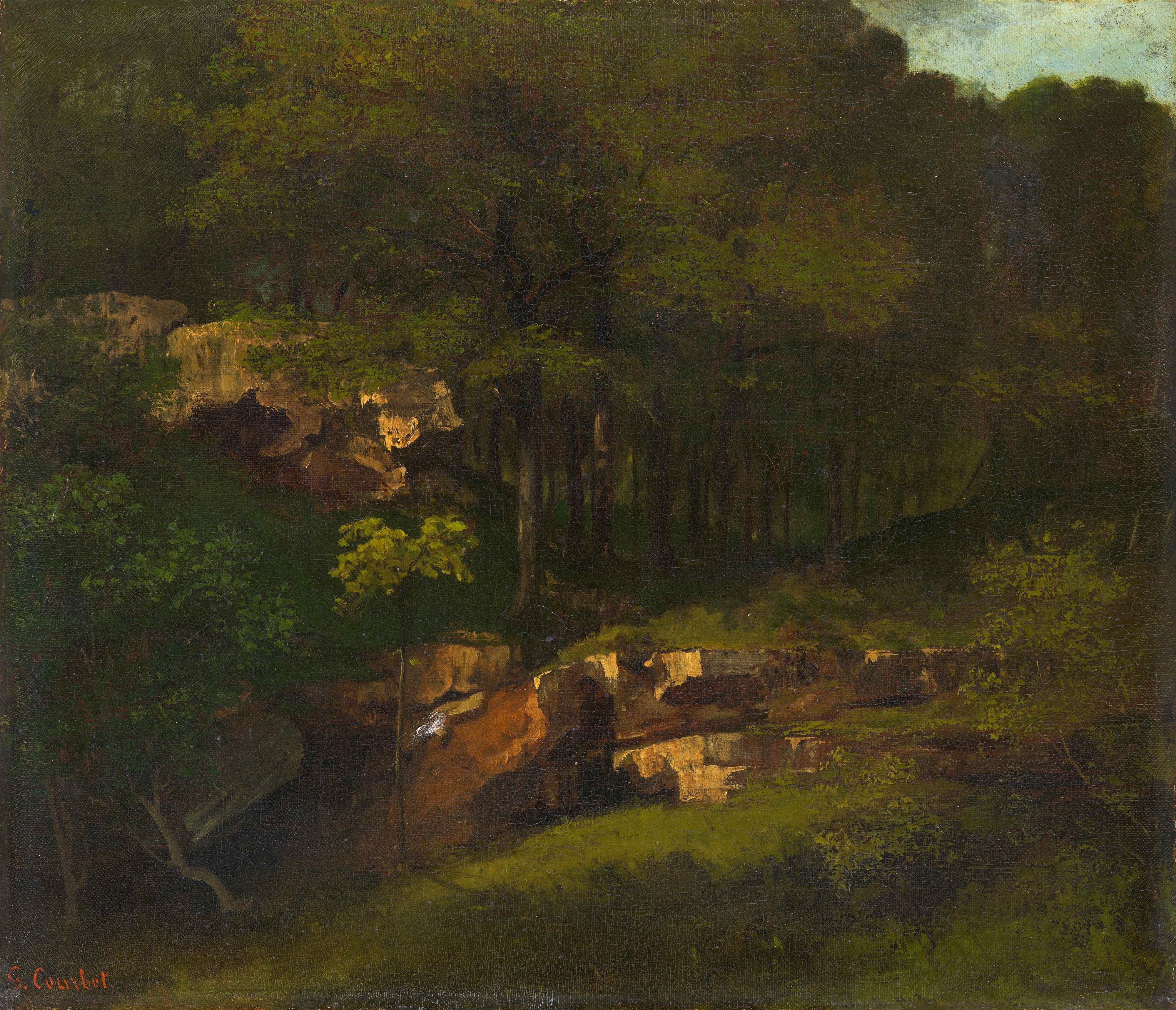 Gustave Courbet - Wooded Mountain Side - image-1