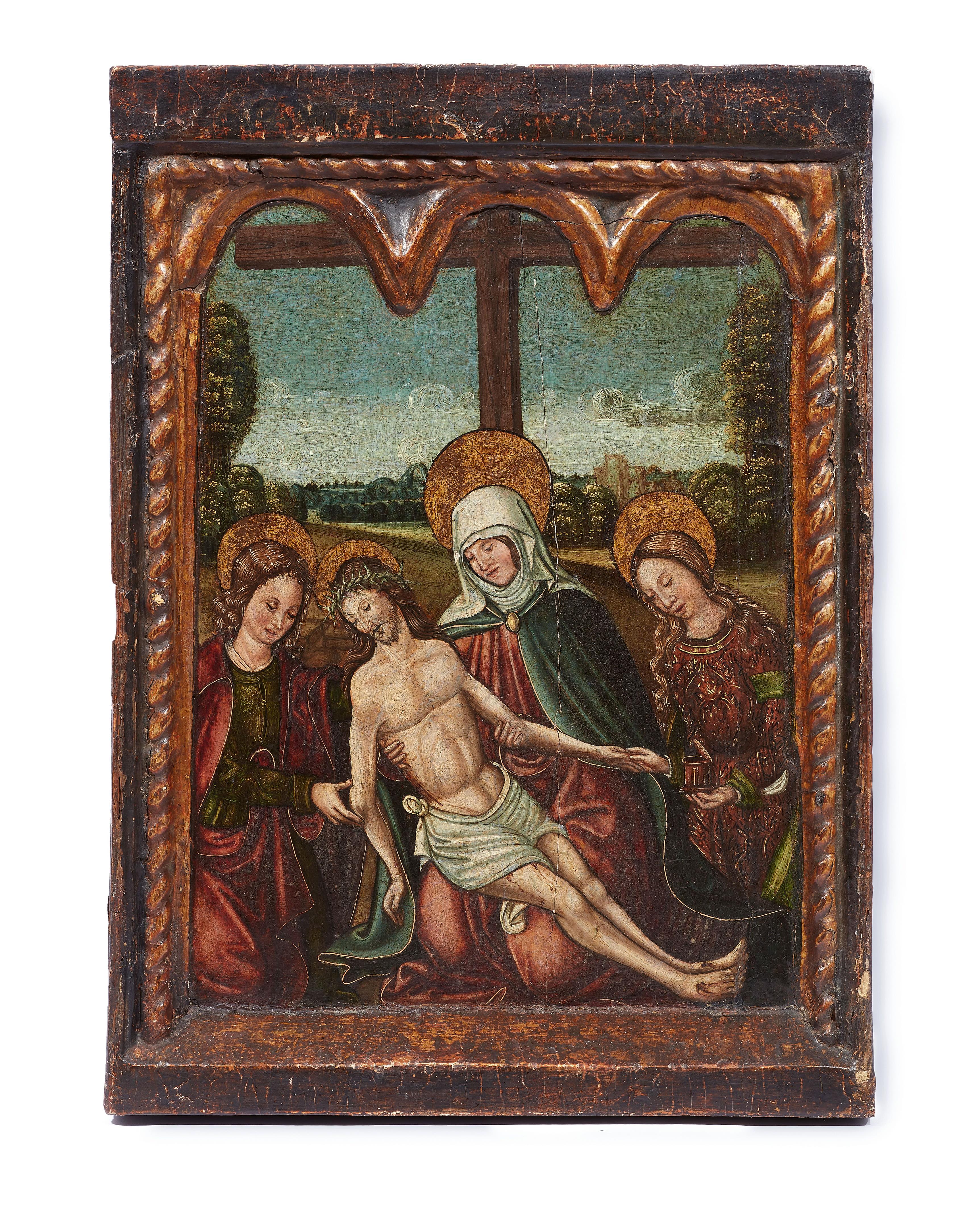 Katalanischer Meister um 1520-30 - Beweinung Christi - image-1