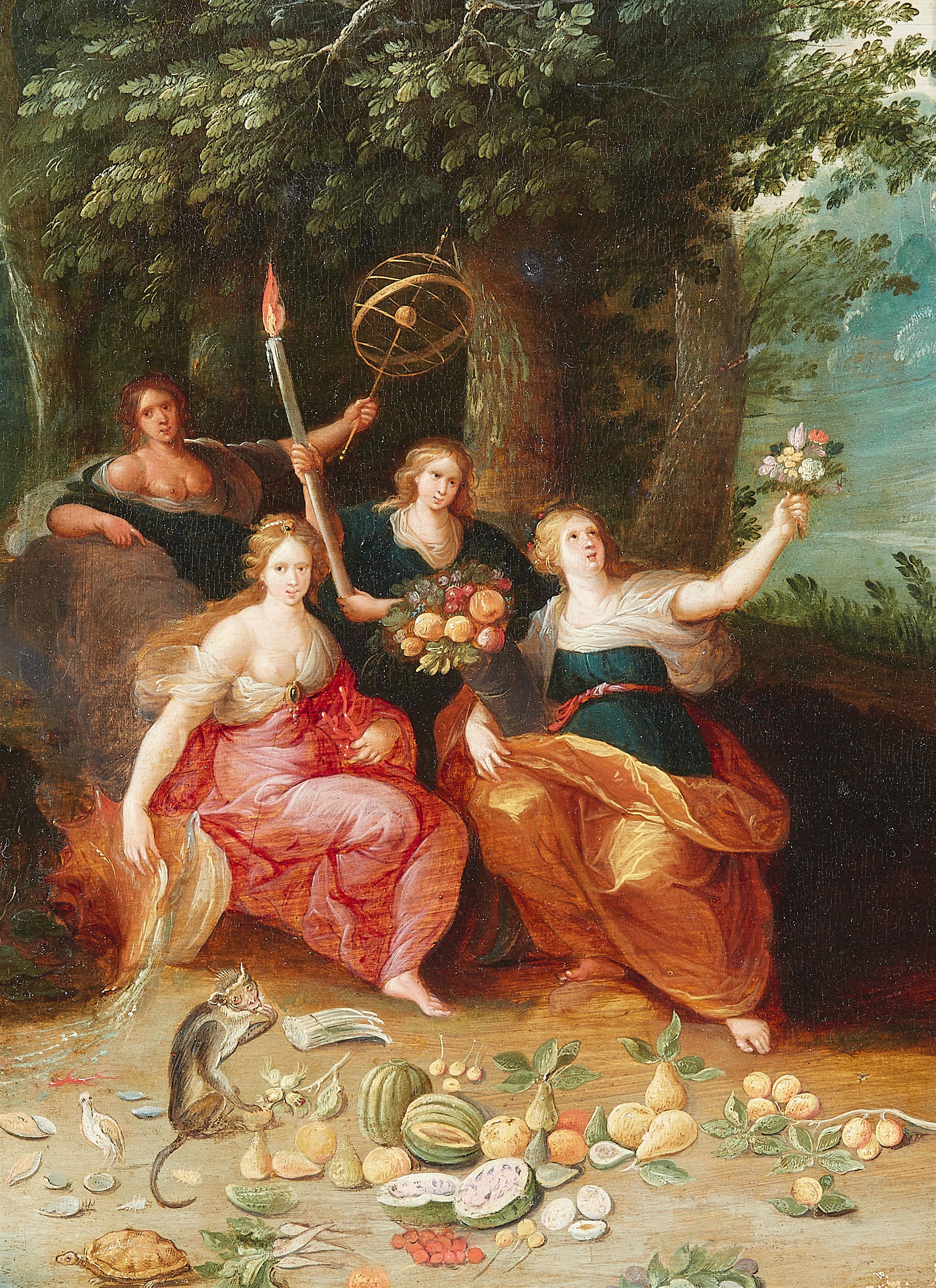 Frans Francken d. J., zugeschrieben - Allegorie der vier Elemente - image-1