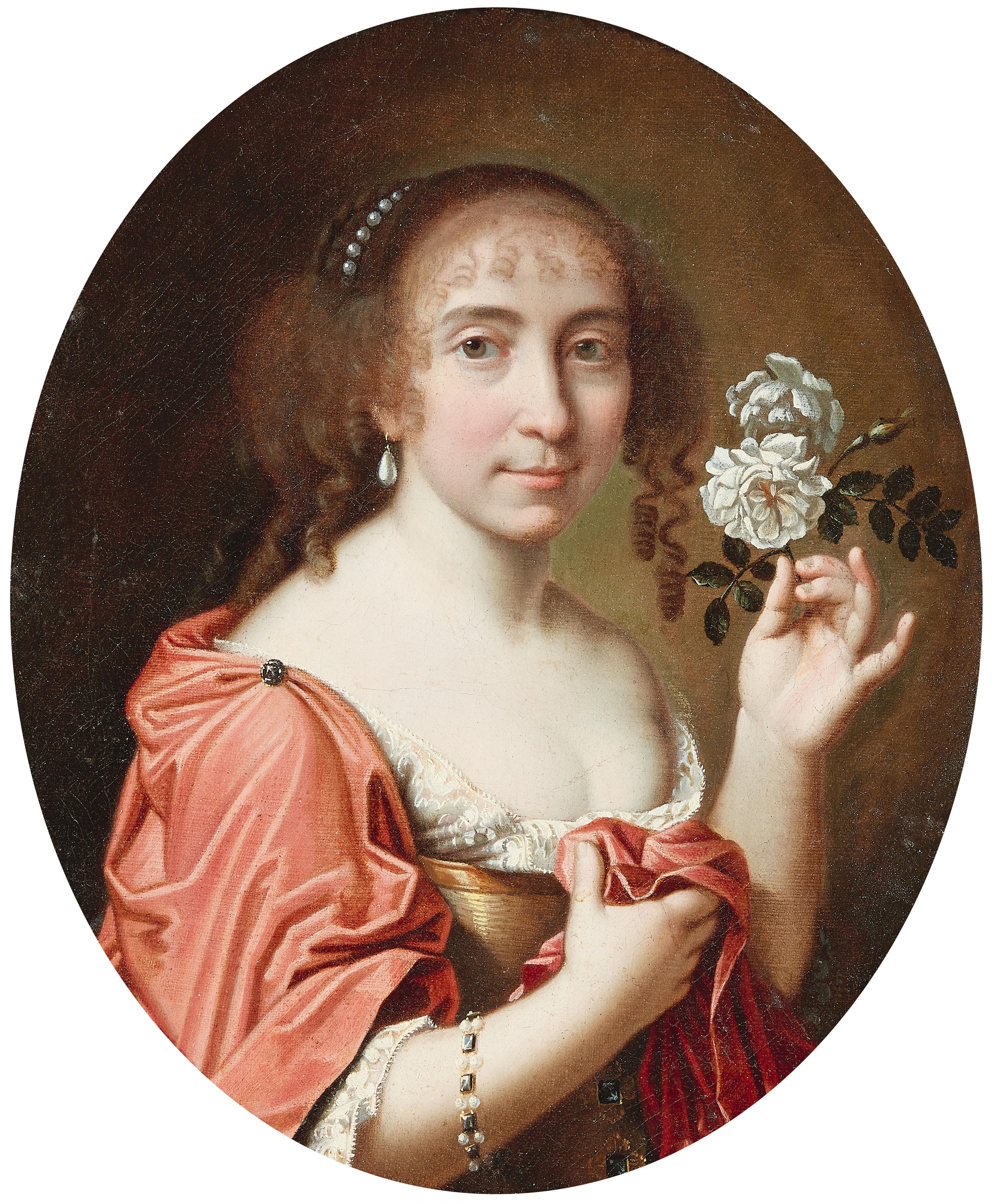 Charles Beauburn, attributed to
Henri Beauburn, attributed to - Portrait of a Lady with a Rose - image-1
