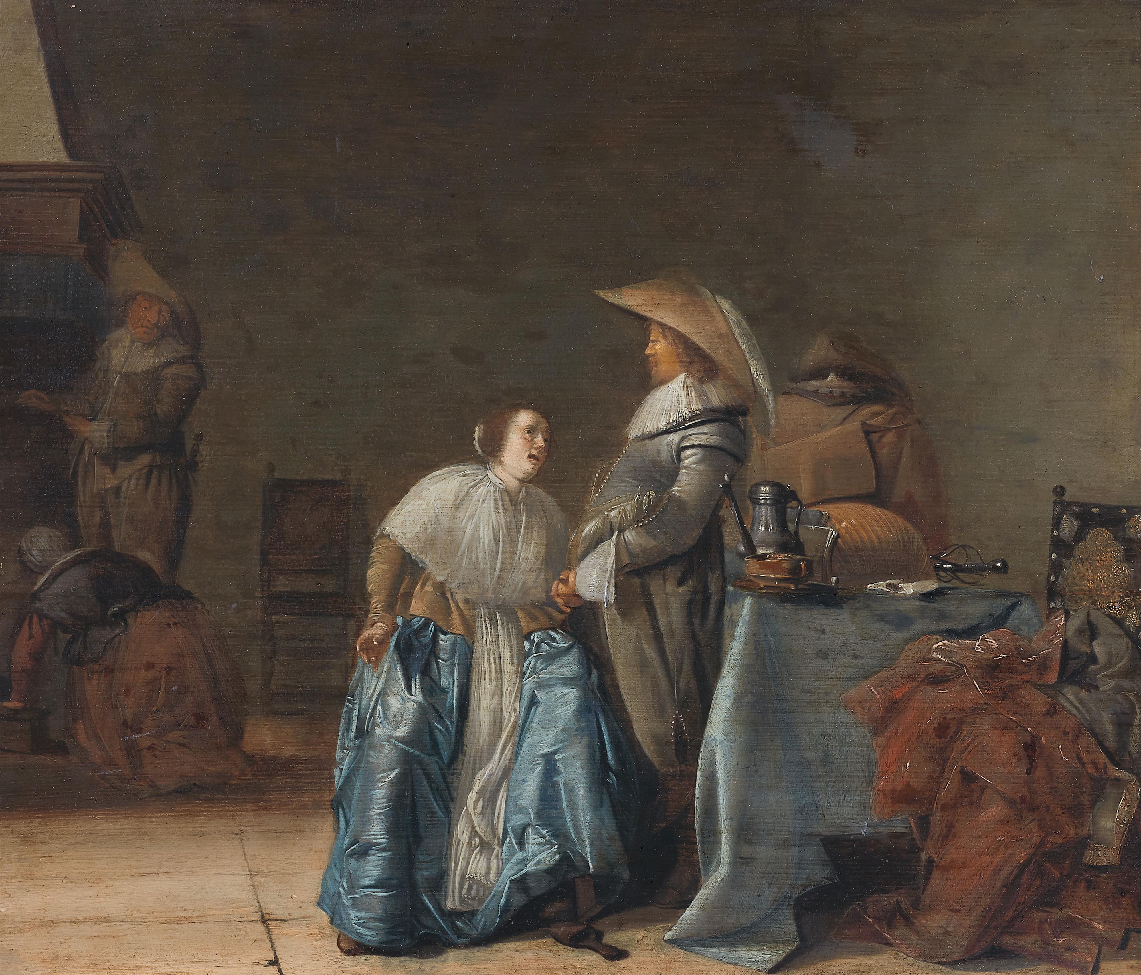 Pieter Codde, attributed to - Tavern Scene with a Couple - image-1