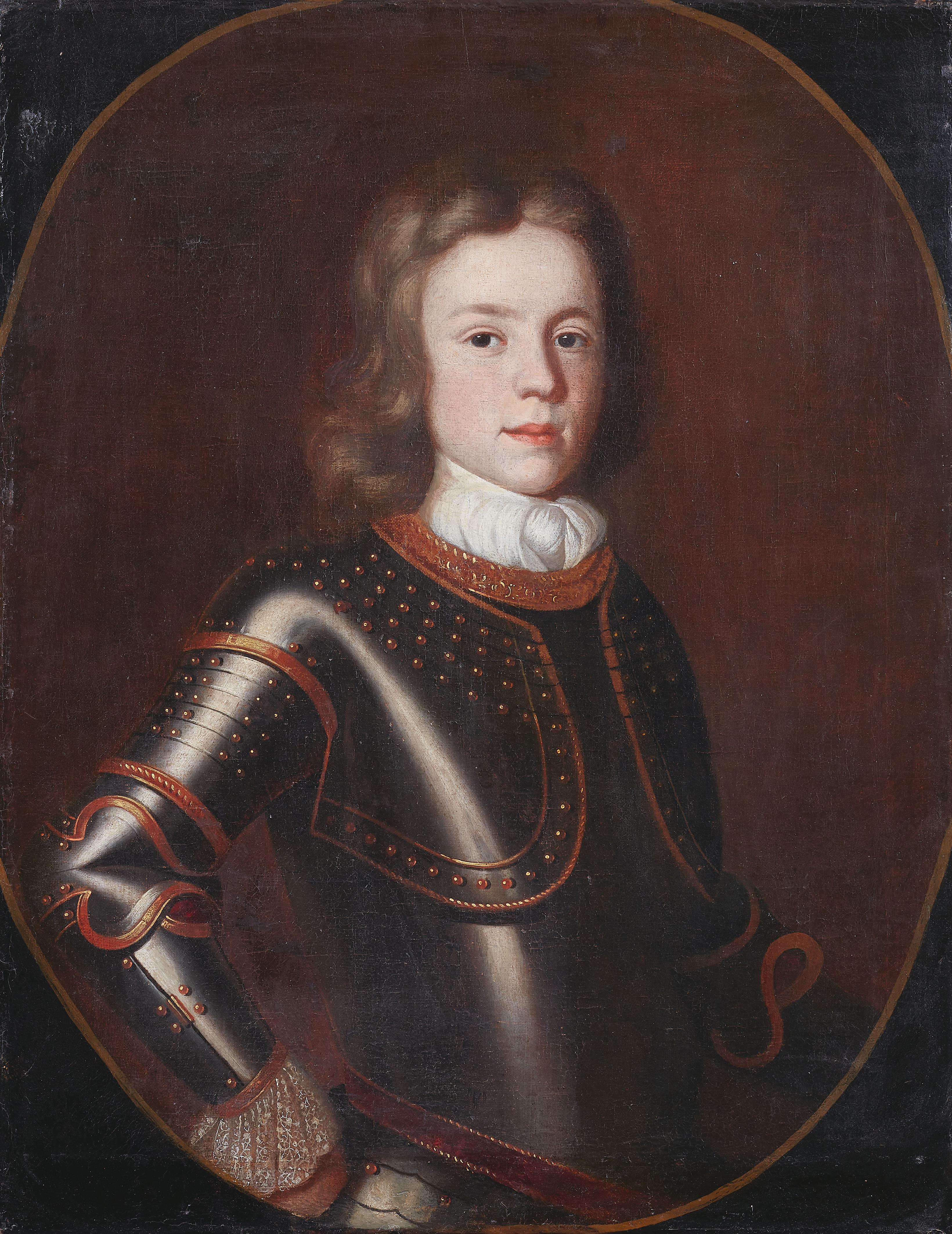 Niederländischer Meister um 1670/90 - Bildnis eines Prinzen in Prunkharnisch - image-1