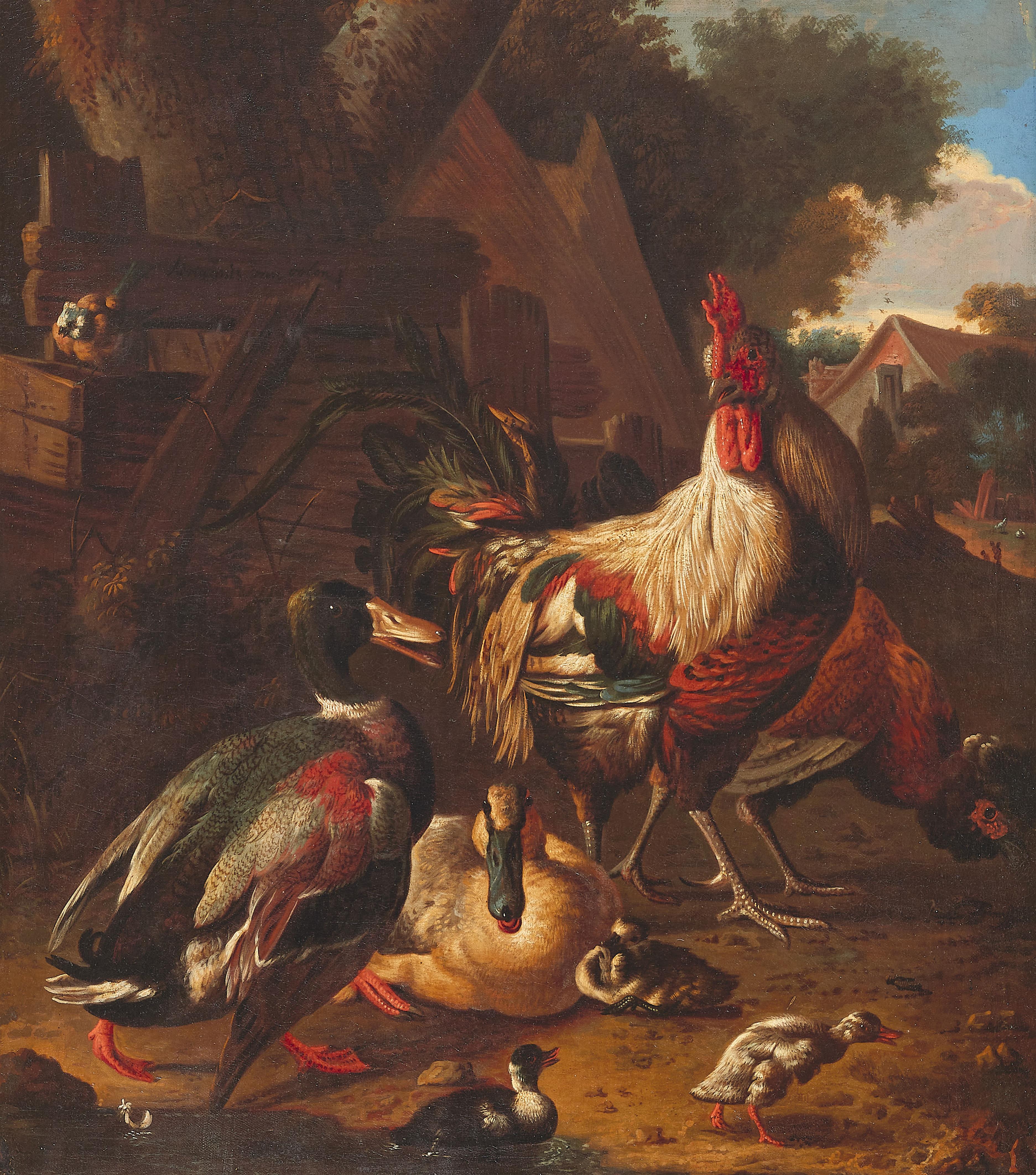 Adriaen van Oolen - Poultry yard - image-1