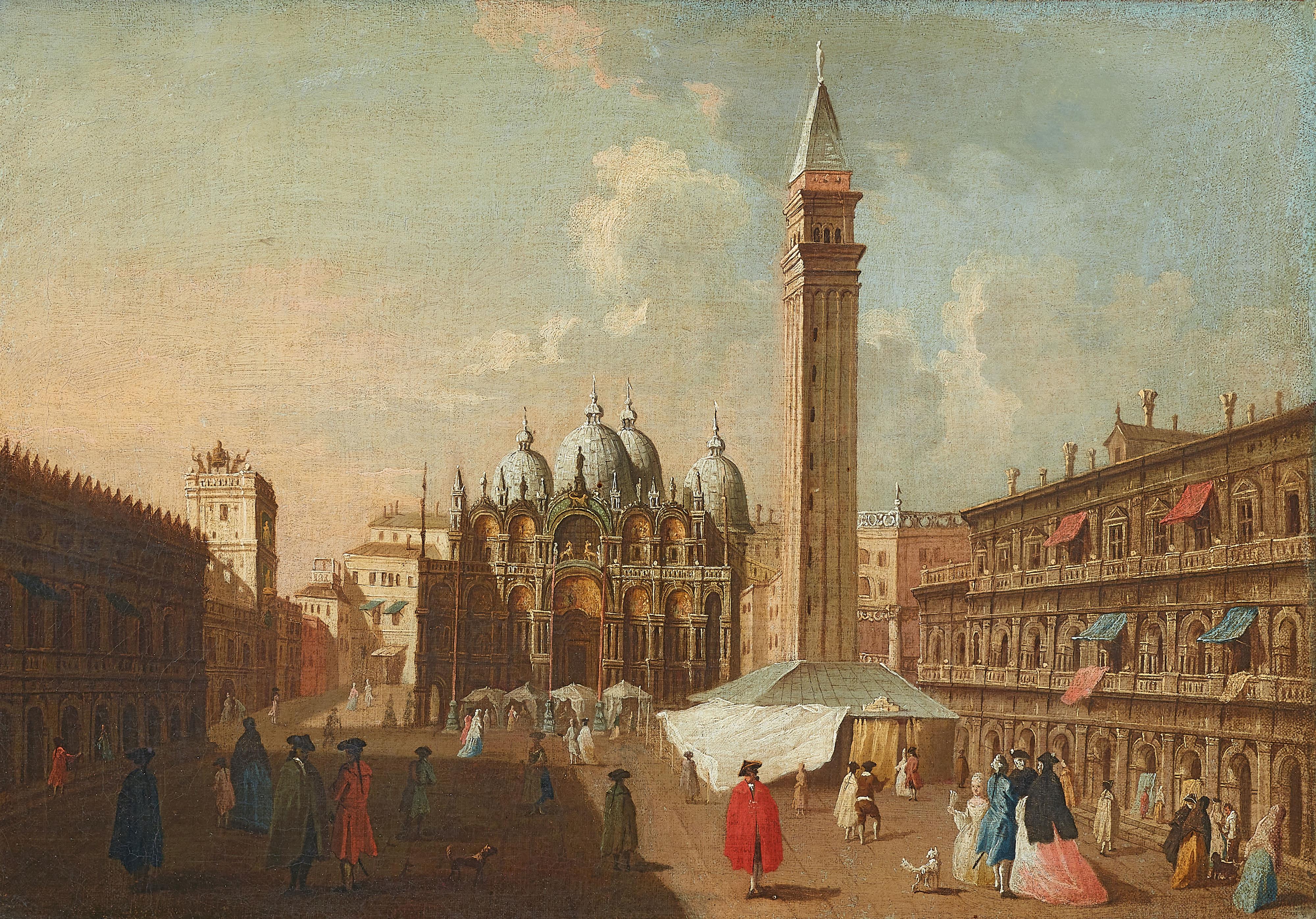 Venetian School around 1800 - St Mark's Square in Venice - image-1