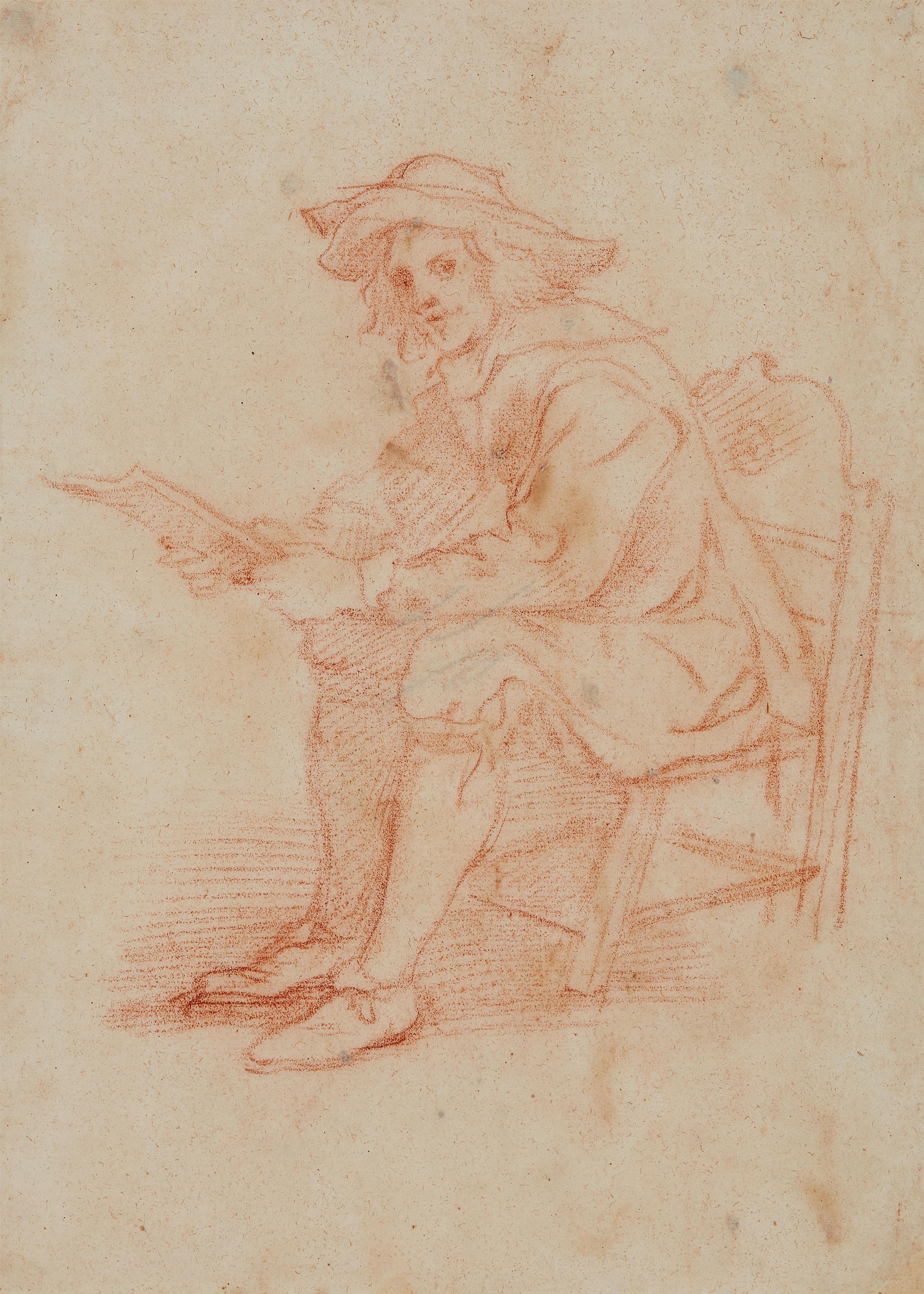 Baldassare Franceschini, gen. Il Volterrano - Junger Mann auf einem Stuhl lesend - image-1