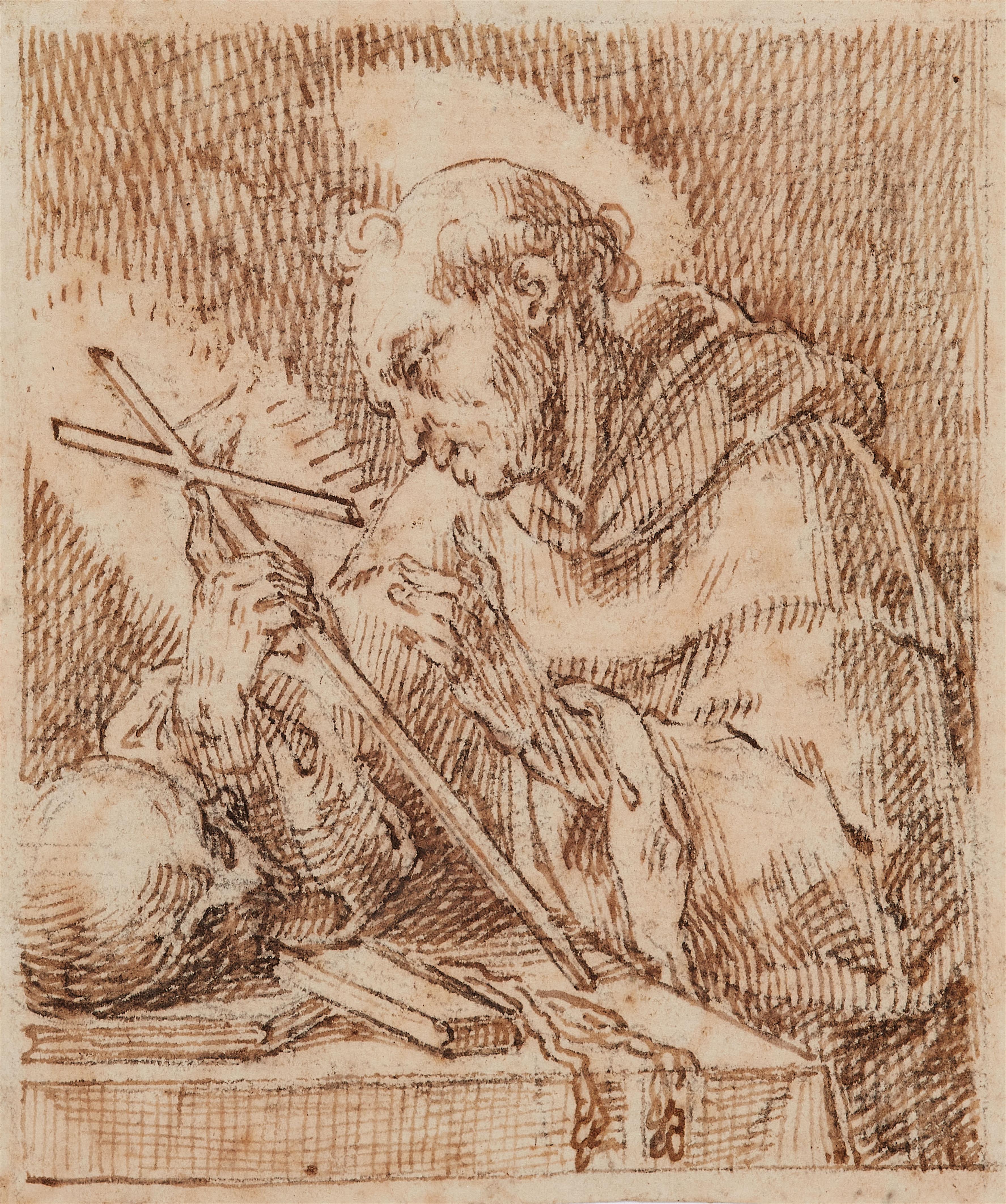 Bolognese School of the 17th century - Saint Francis - image-1