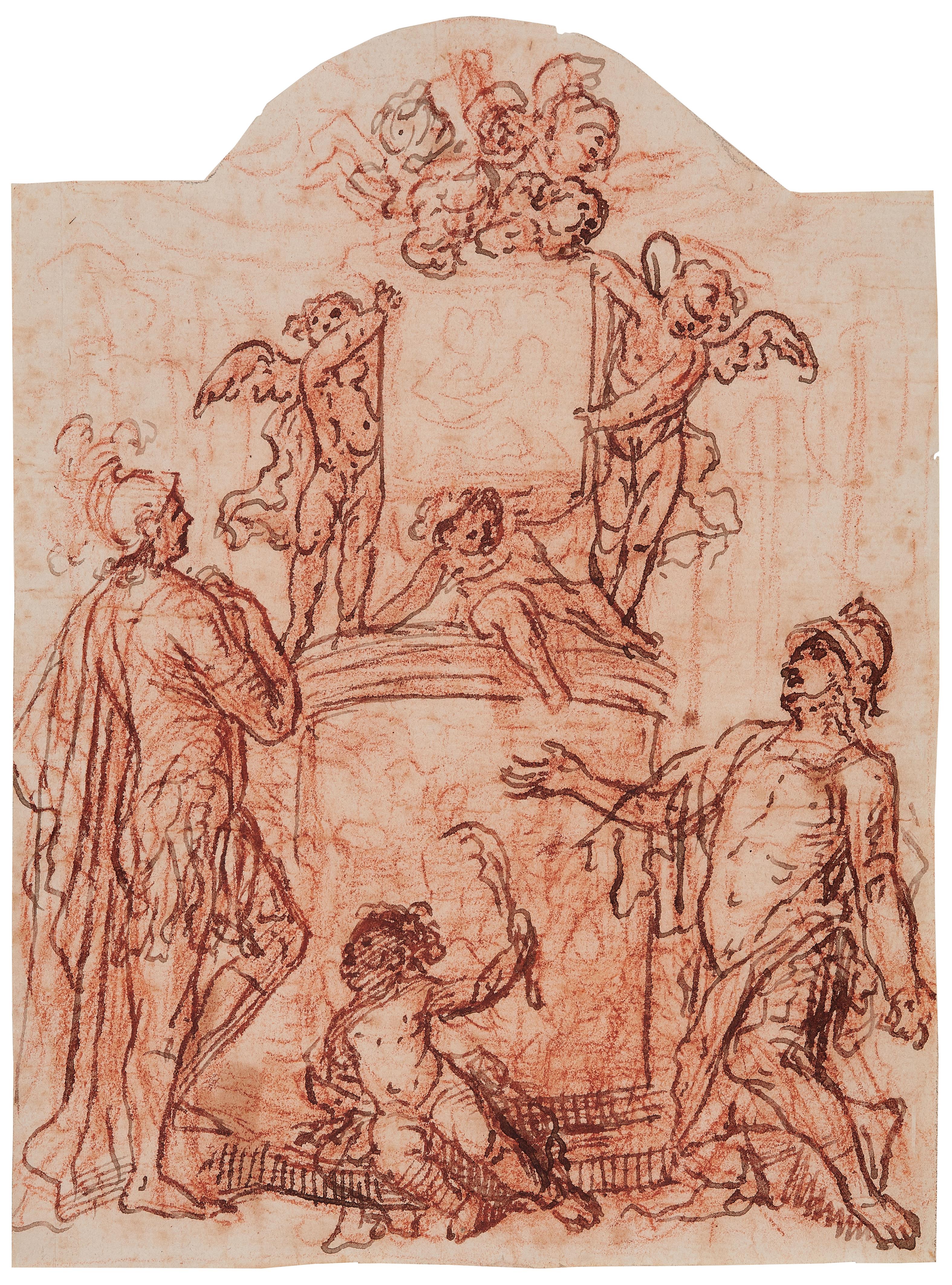 Giovanni Battista Passeri, zugeschrieben - Entwurf für ein Monument oder ein Frontispiz - image-1