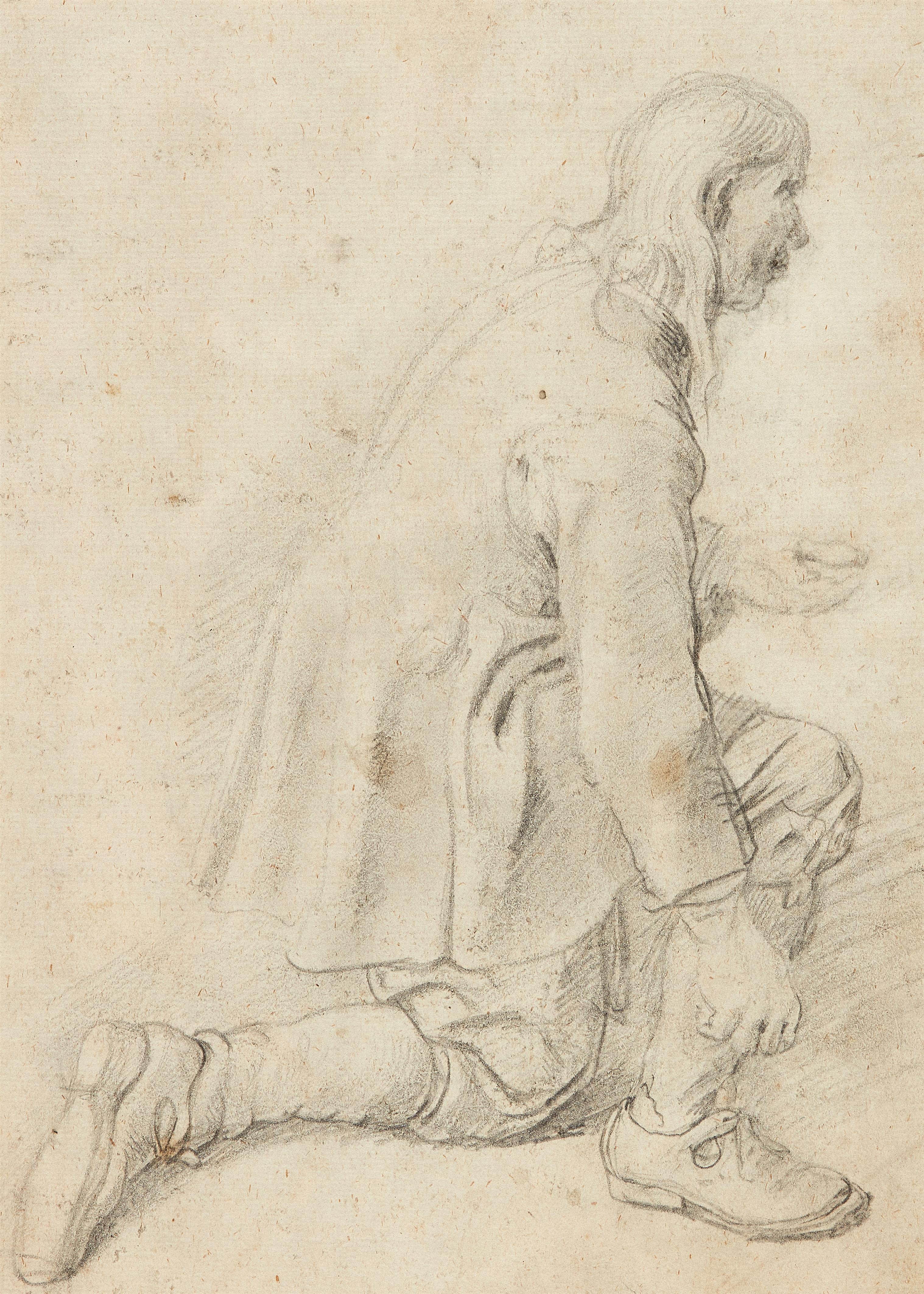 Netherlandish School around 1700 - Kneeling Man - image-1