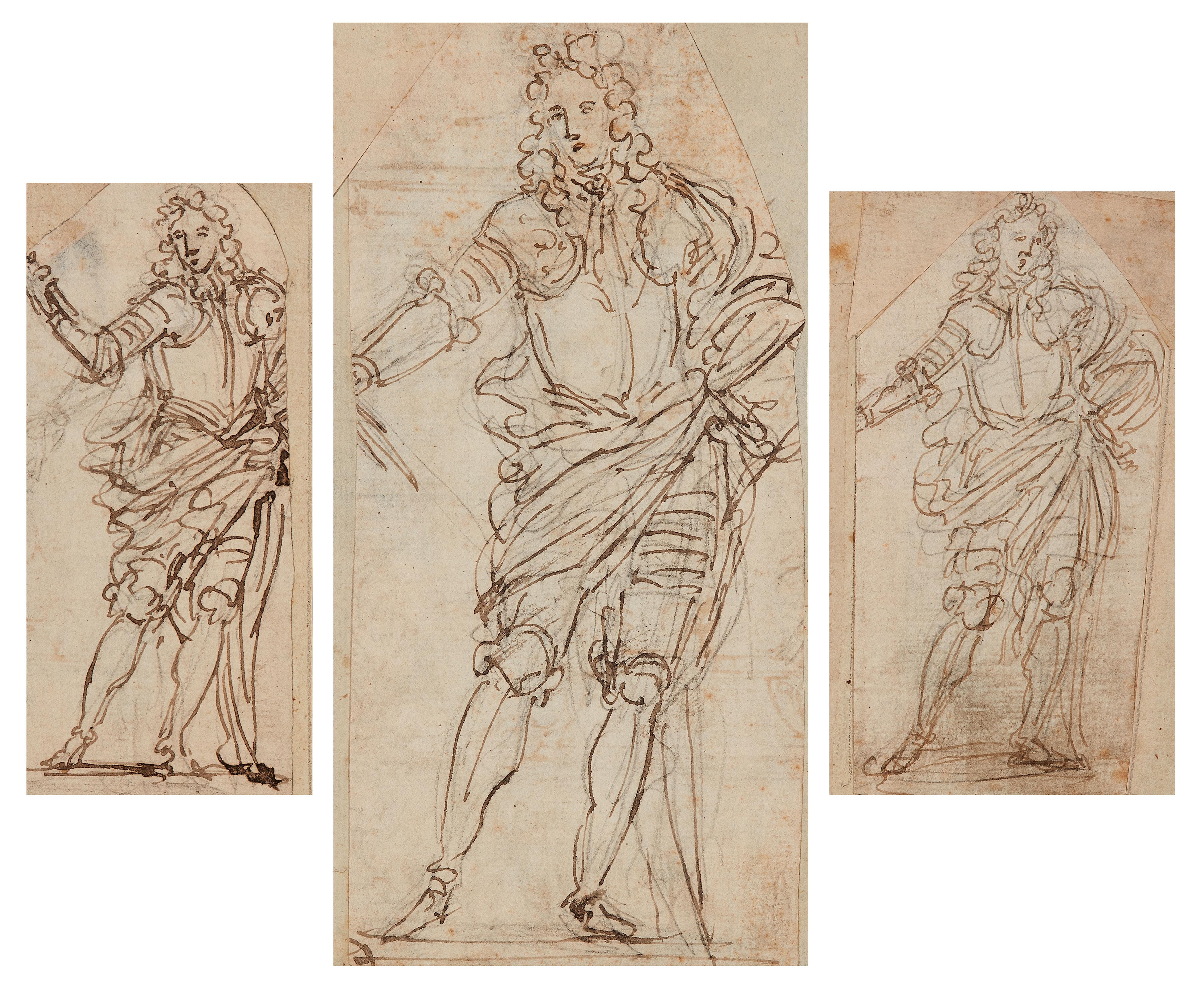 Giovanni Battista Foggini - Drei Studien für eine stehende Figur - image-1