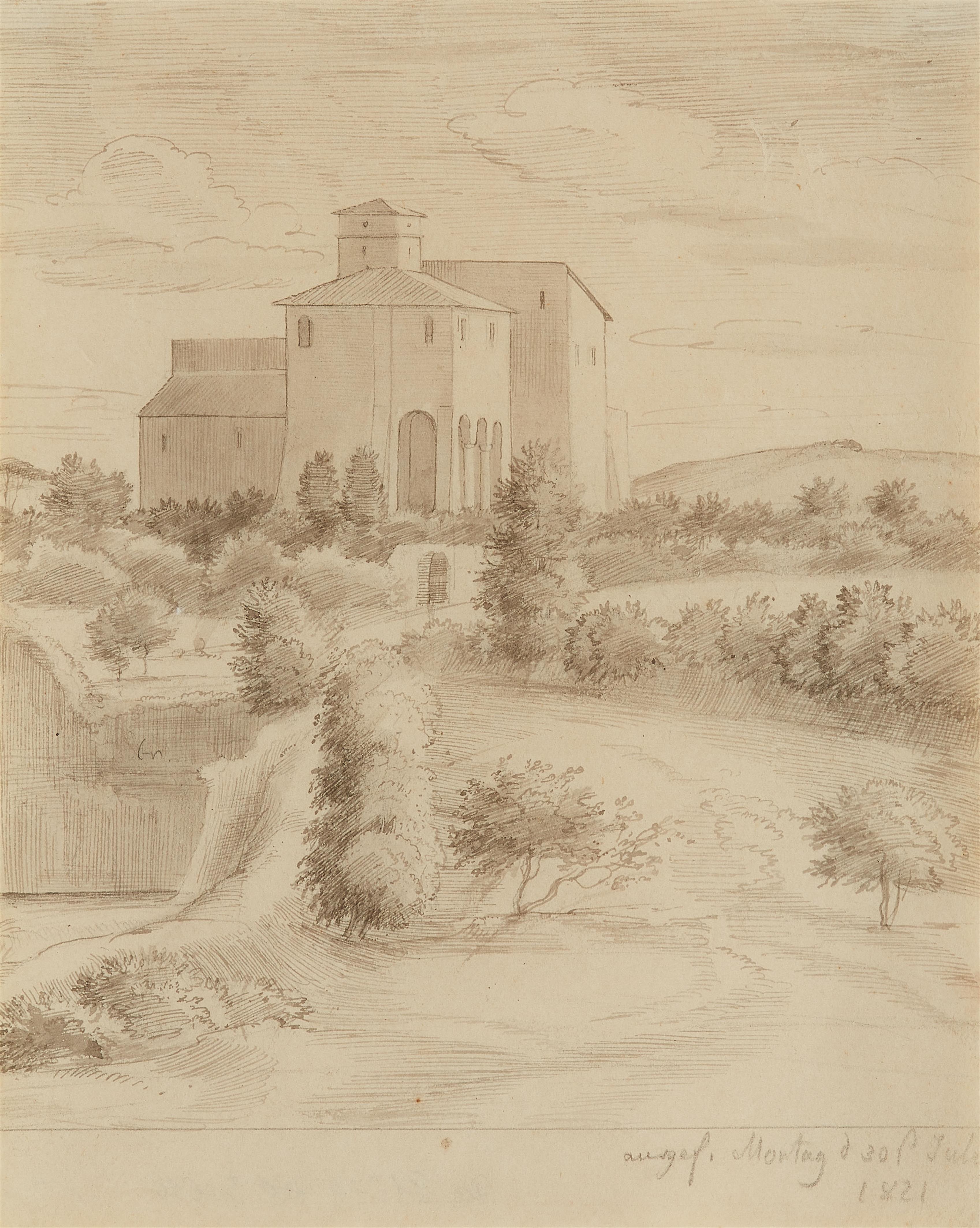 Friedrich Olivier - Ansicht eines Klosters bei Rom - image-1