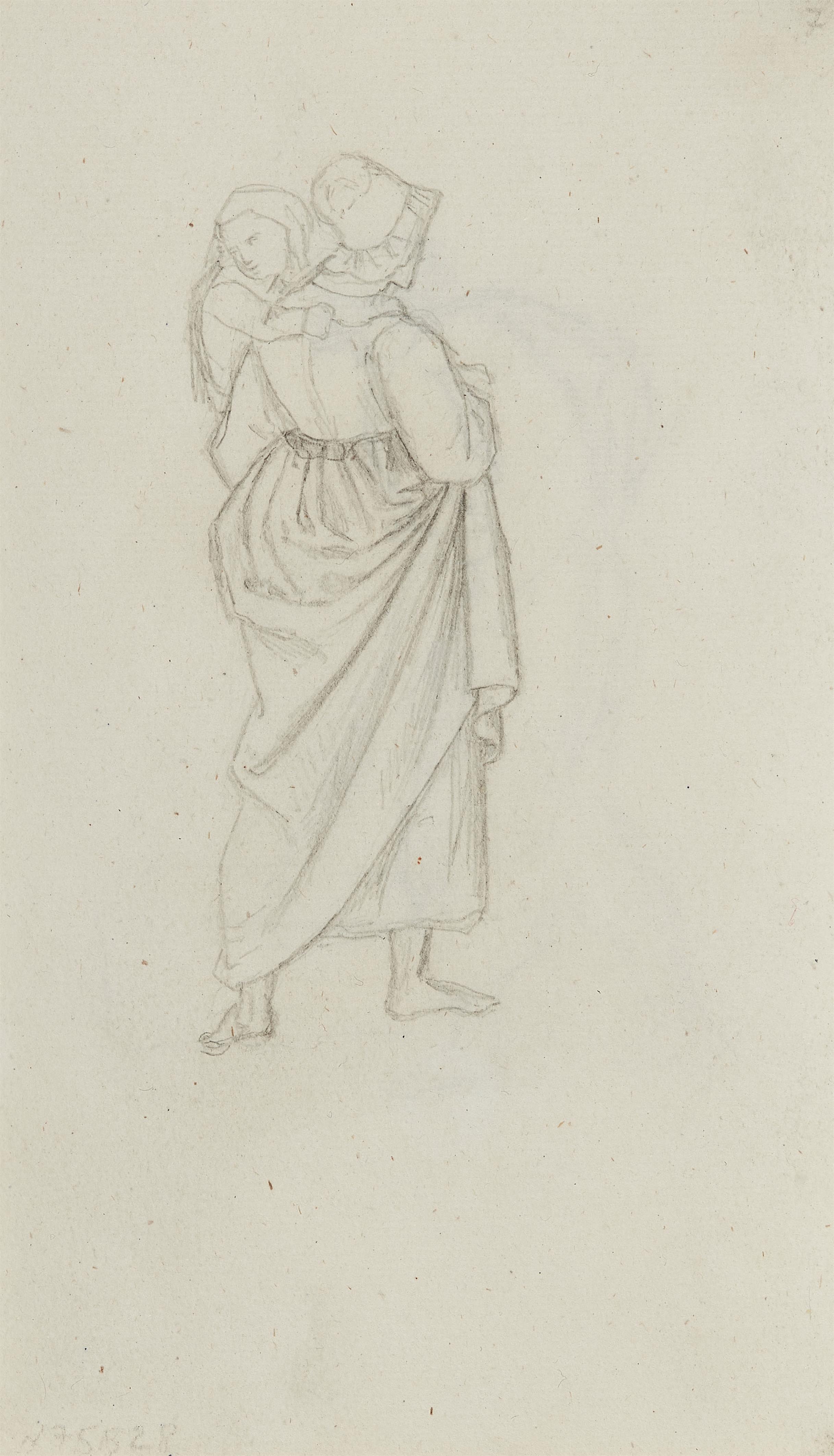 Georg Friedrich Kersting - Rückenfigur einer Frau mit Kind - image-1