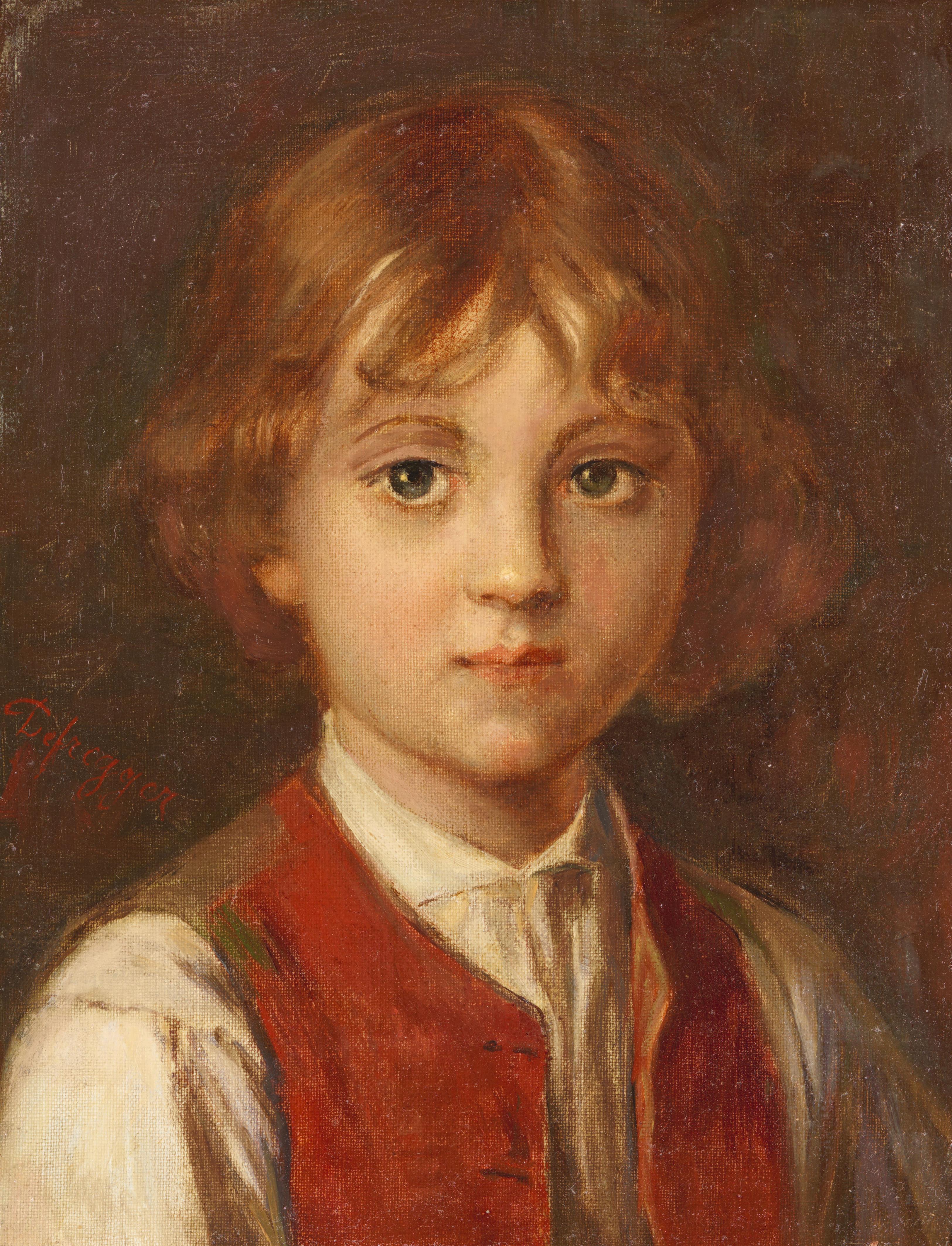 Franz von Defregger - Portrait of a Boy - image-1