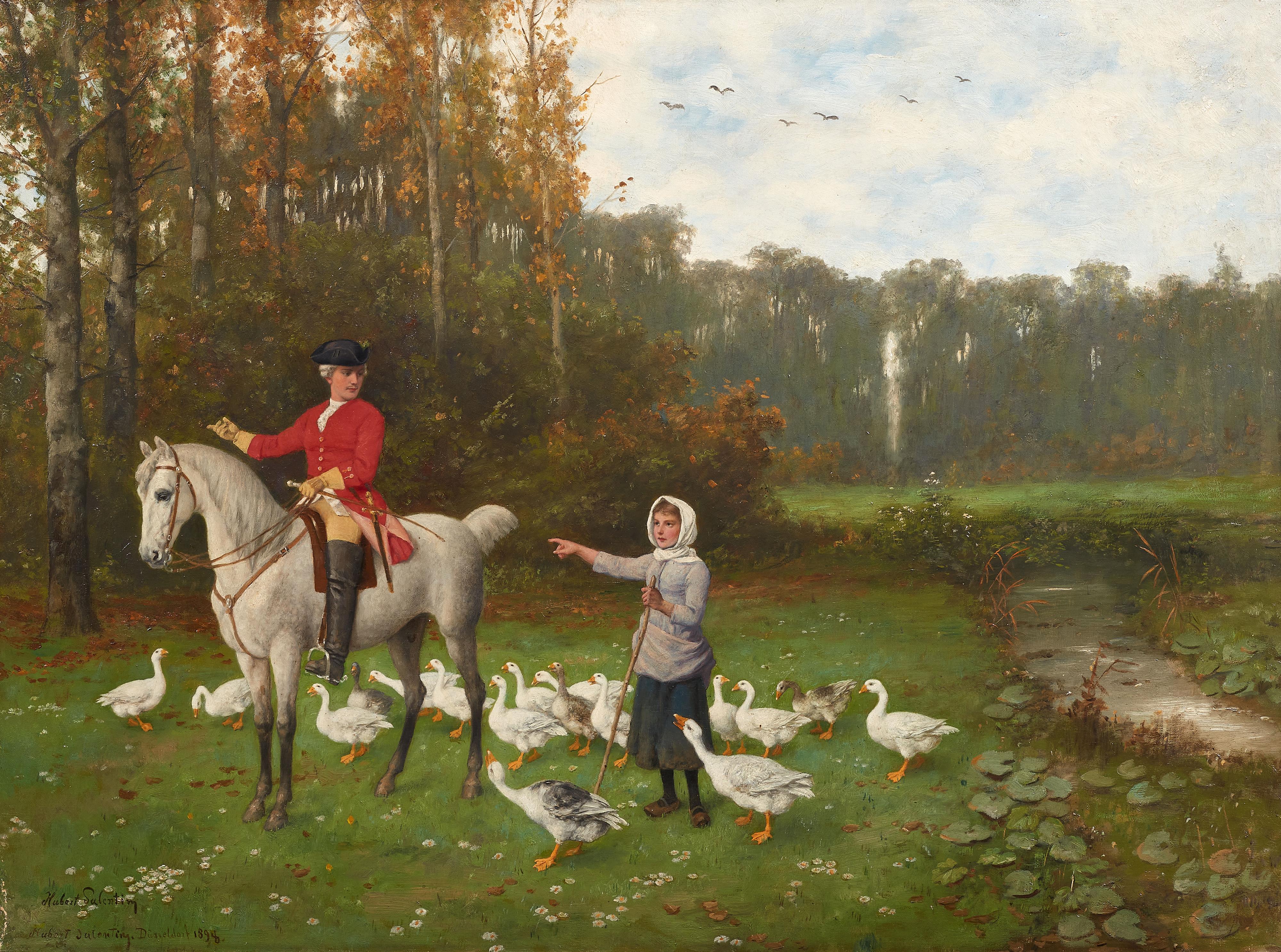 Hubert Salentin - The Horseman and the Goose Girl - image-1