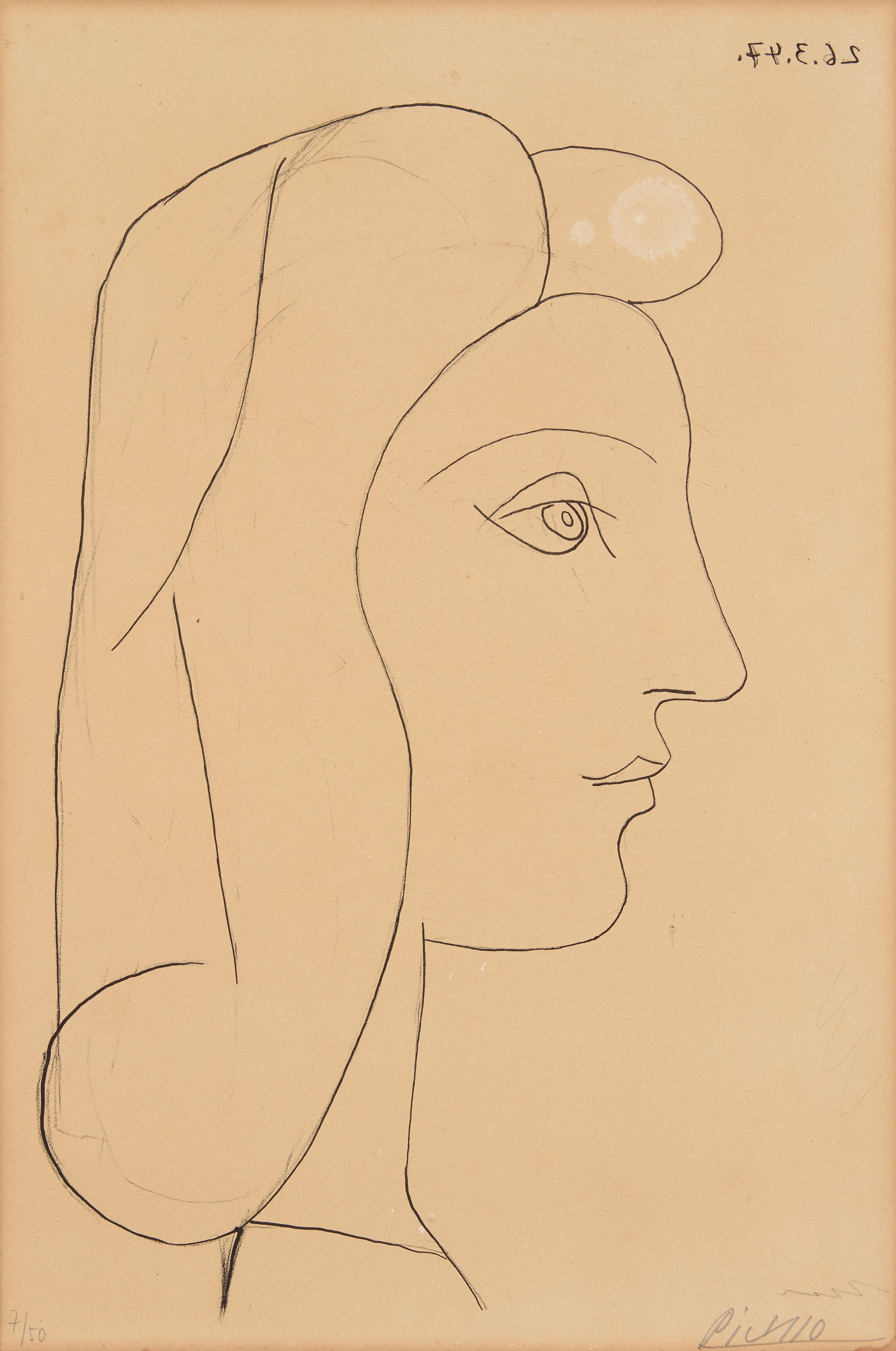 Pablo Picasso - Profil de femme - image-1