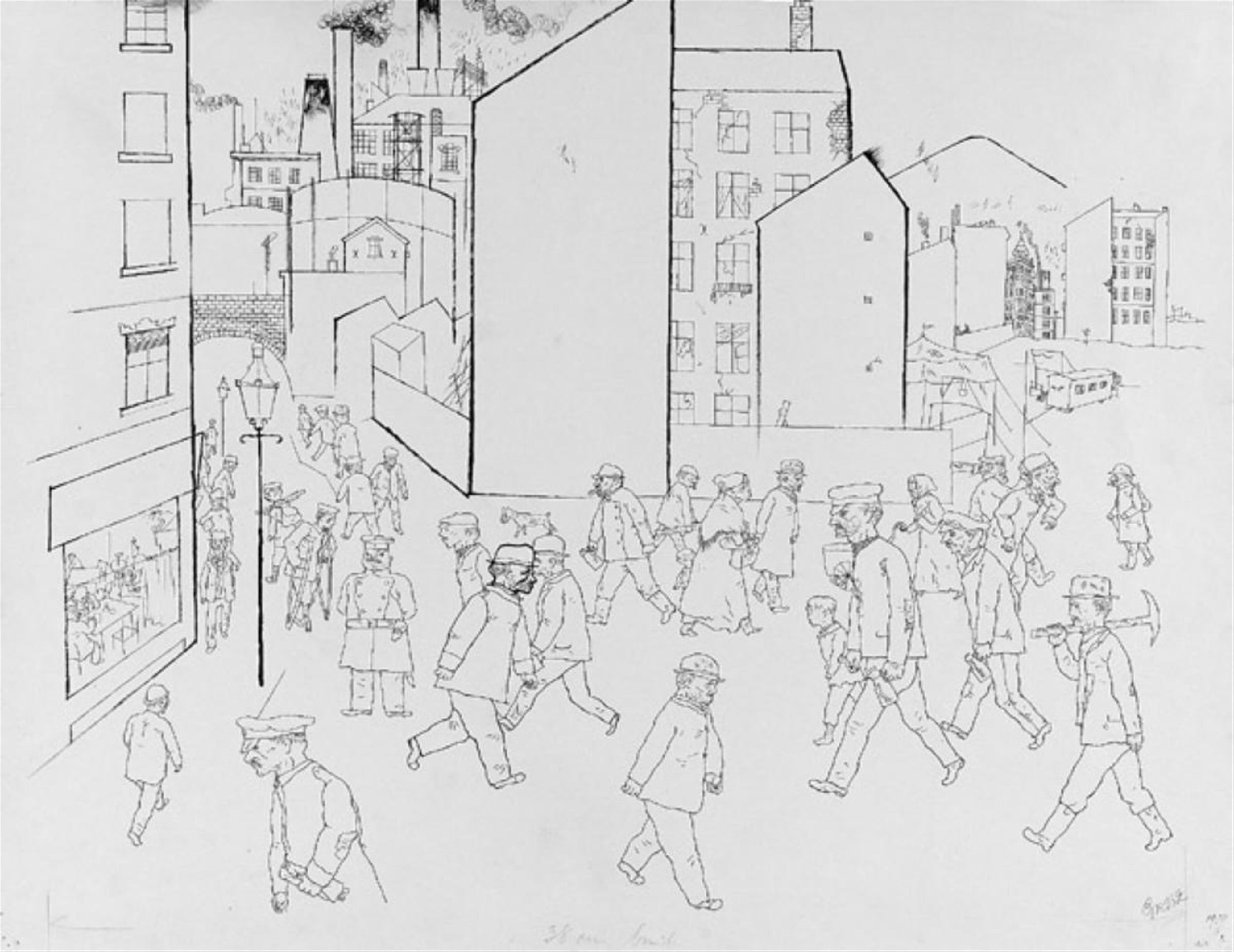 George Grosz - Menschen in der Strasse - image-1