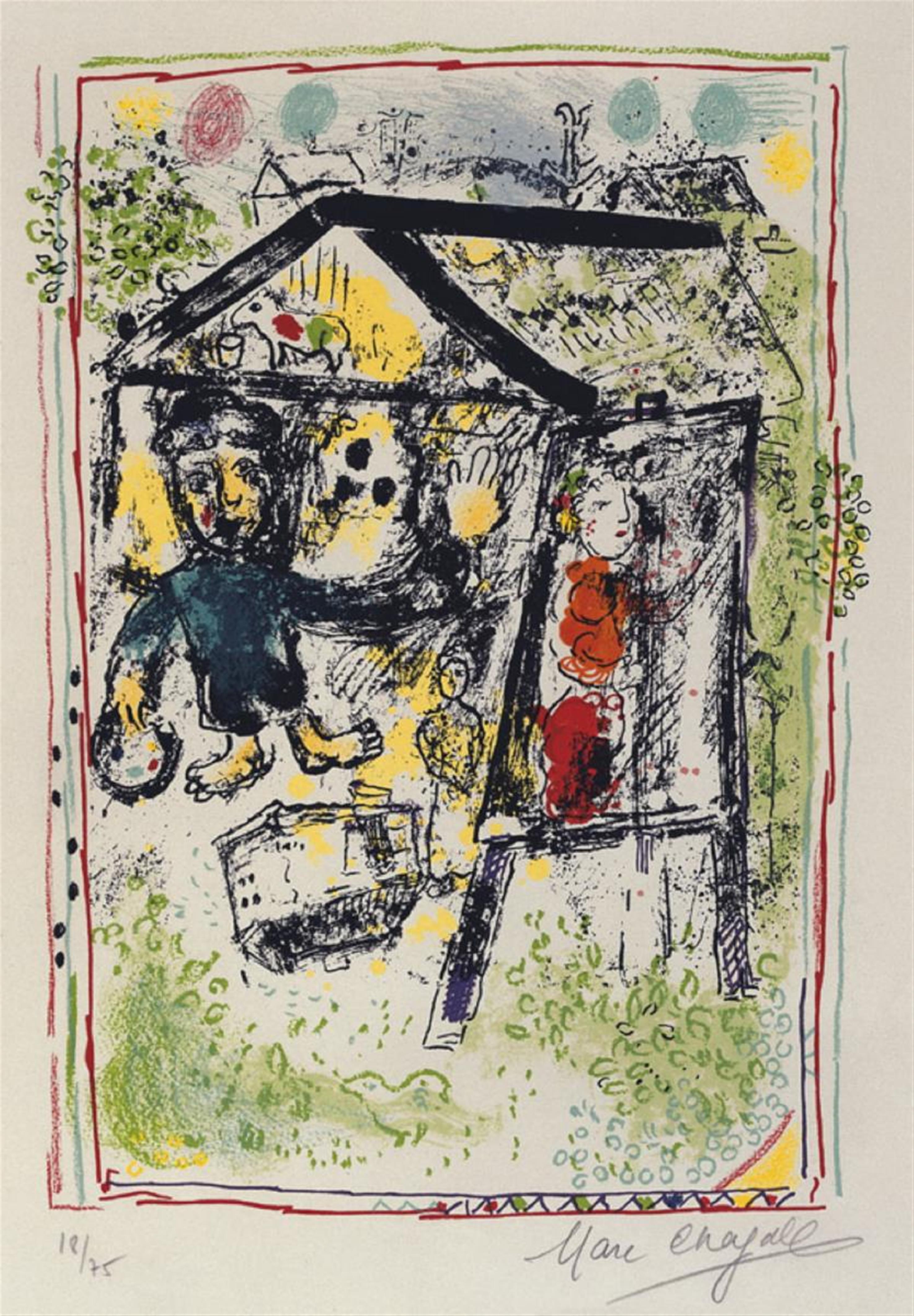 Marc Chagall - Der Maler vor dem Dorf I - image-1