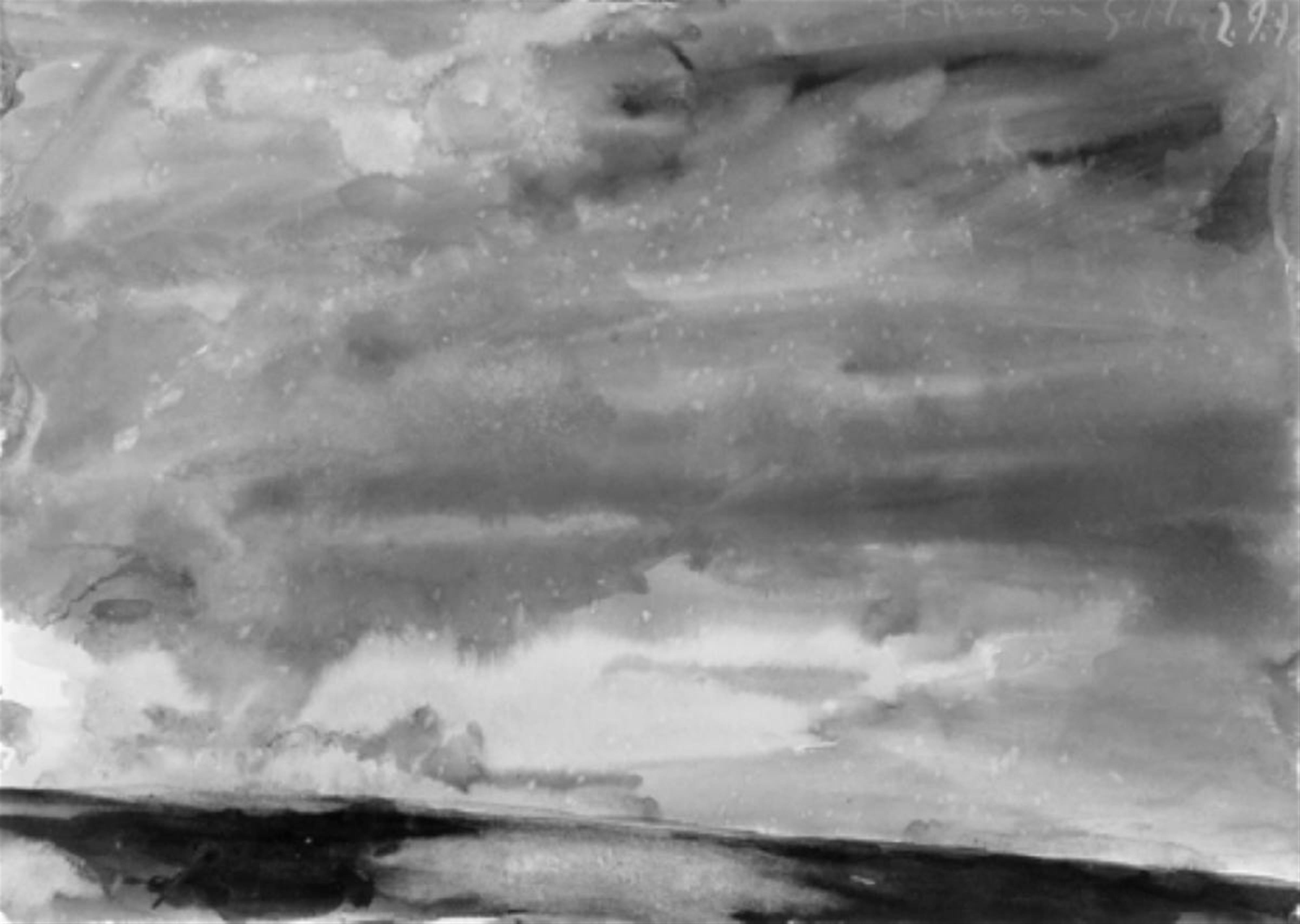 Klaus Fußmann - Ohne Titel (Landschaft mit Wolken, Gelting) - image-1