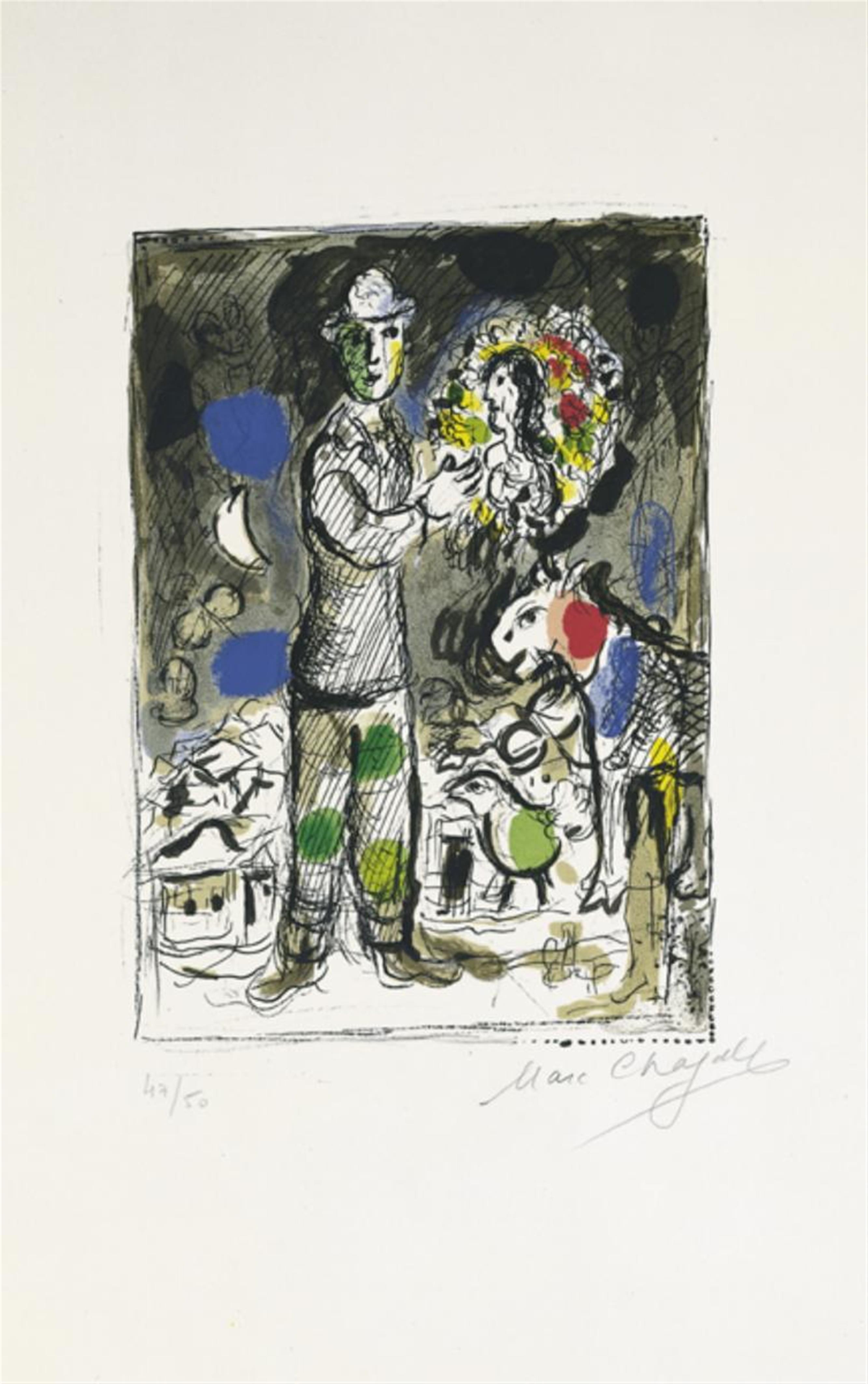 Marc Chagall - Bauer mit Blumenstrauss - image-1