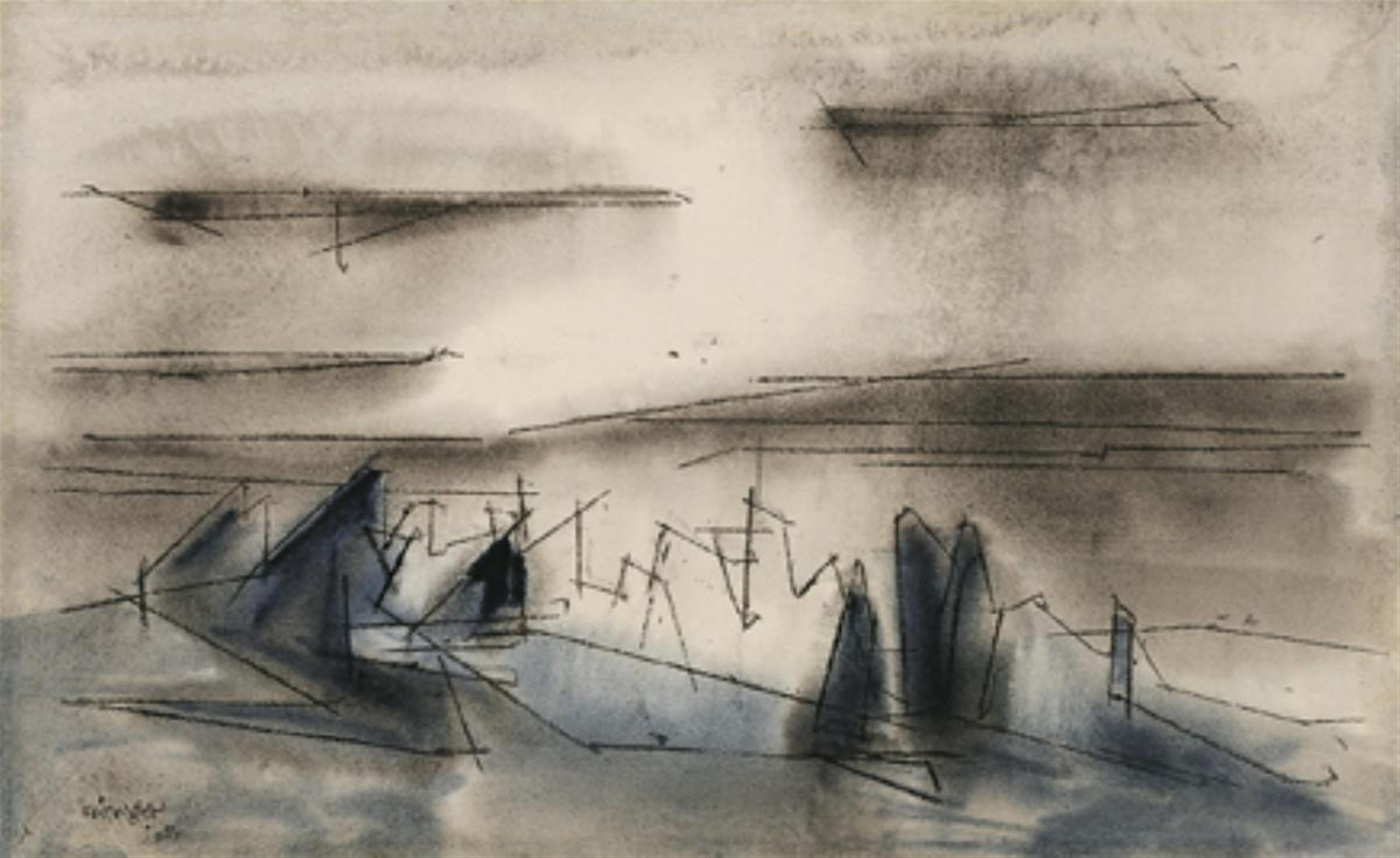 Lyonel Feininger - Seascape with Clear Cloud - image-1