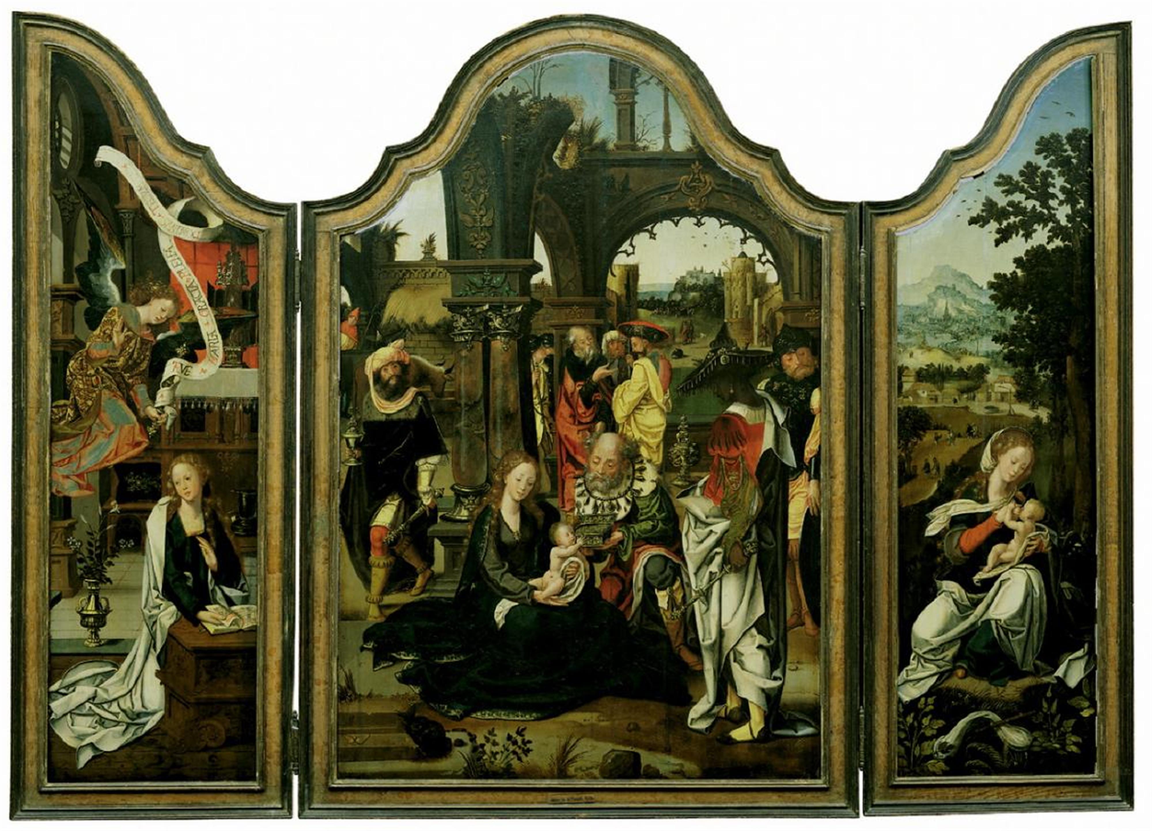 Jan van Dornicke, gen. Meister von 1518 - TRIPTYCHON. - image-1