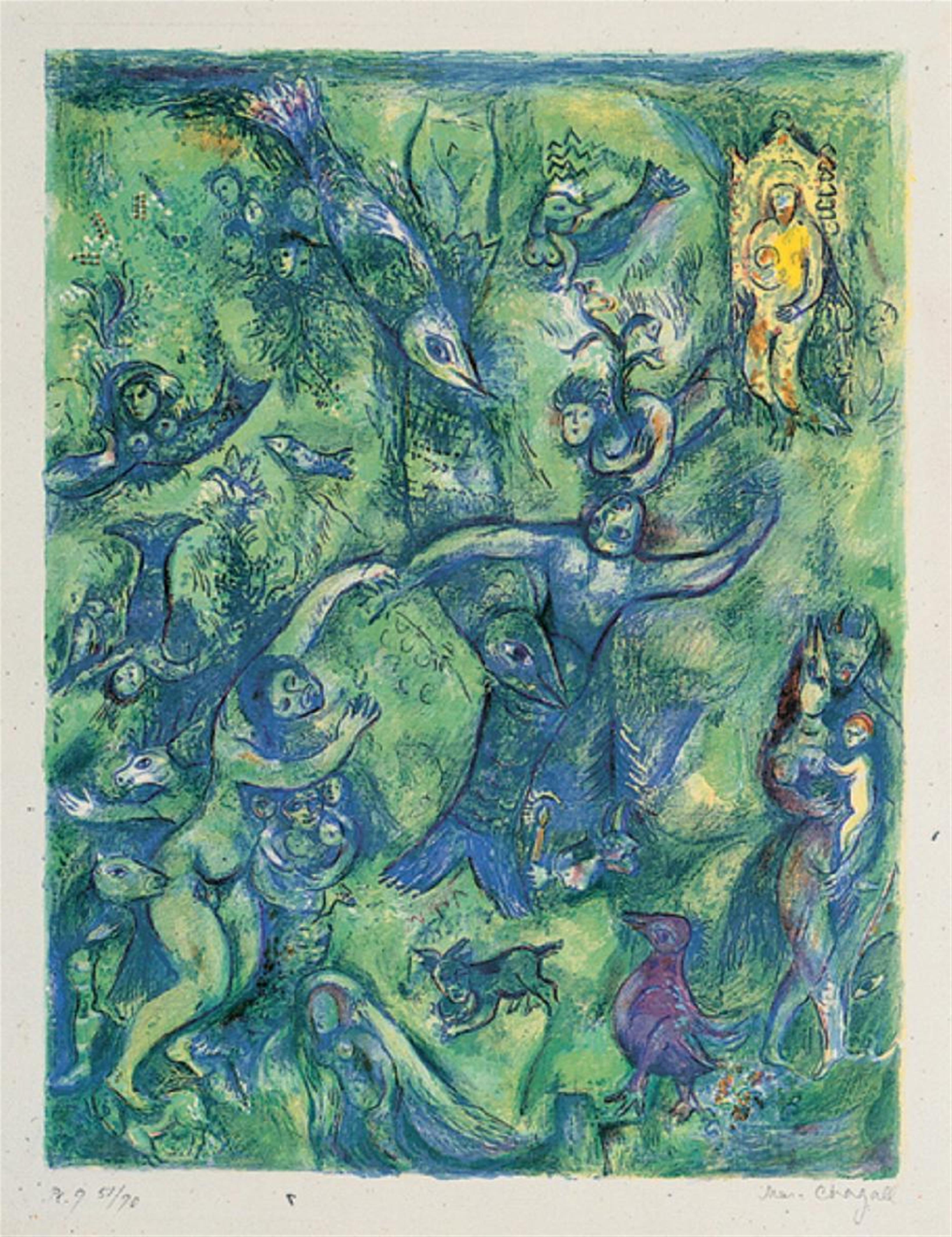Marc Chagall - Four Tales from the Arabian Nights: Bildtafel 9 des Albums - image-1