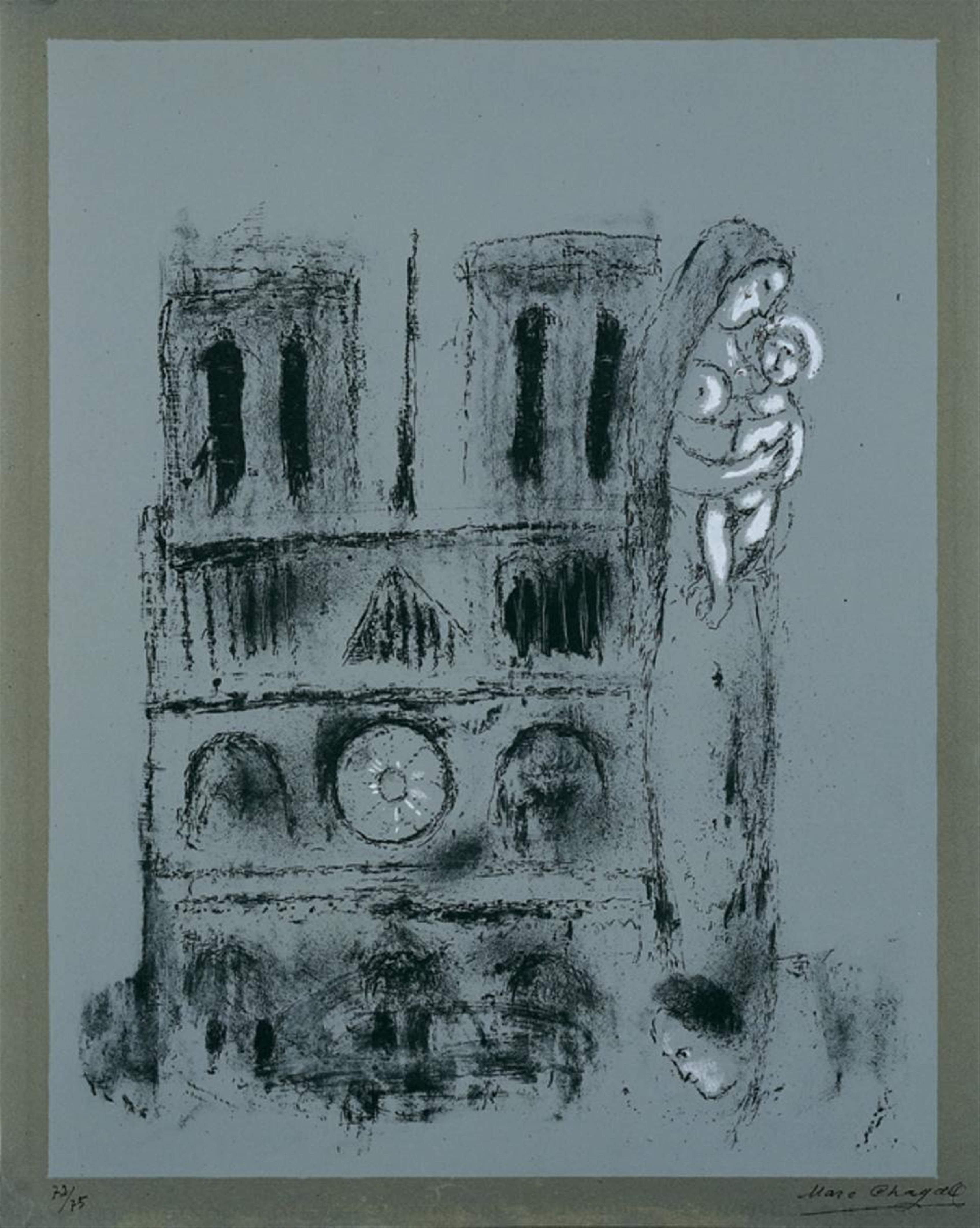 Marc Chagall - Notre-Dame en gris - image-1