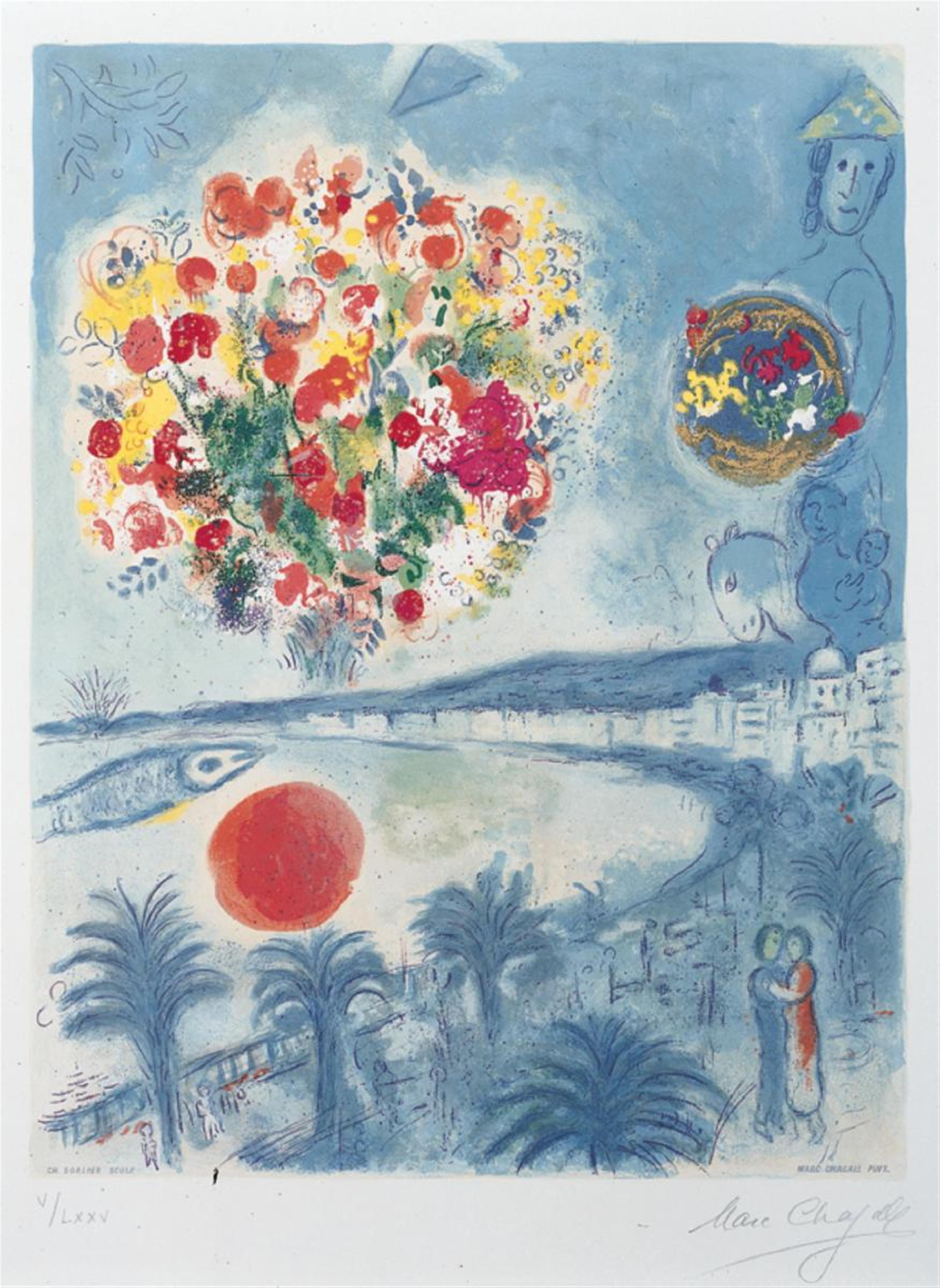Nach Marc Chagall - Die untergehende Sonne (Soleil Couchant) - image-1