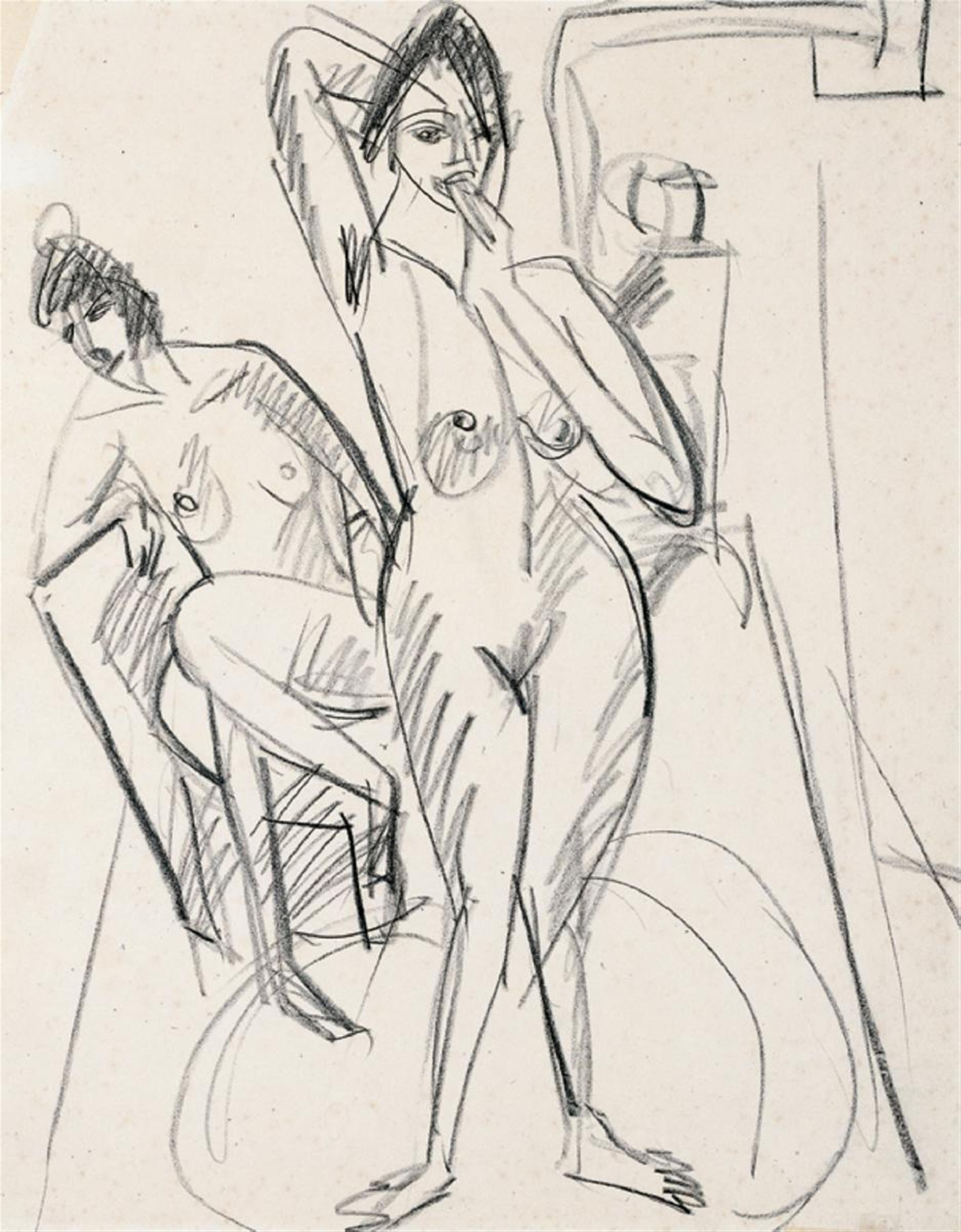 Ernst Ludwig Kirchner - Zwei weibliche Akte - image-1