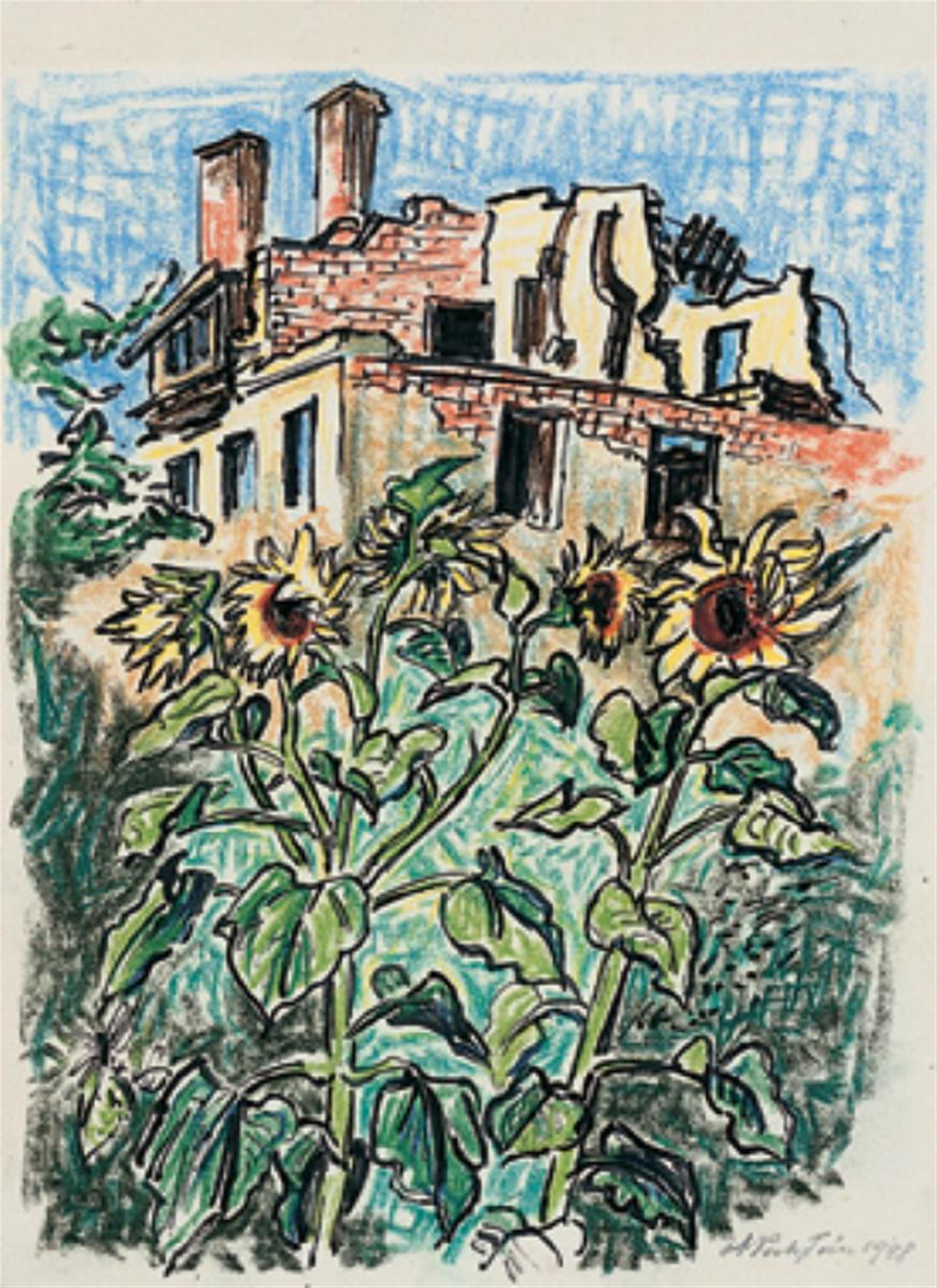 Hermann Max Pechstein - Sonnenblumen im Garten - image-1