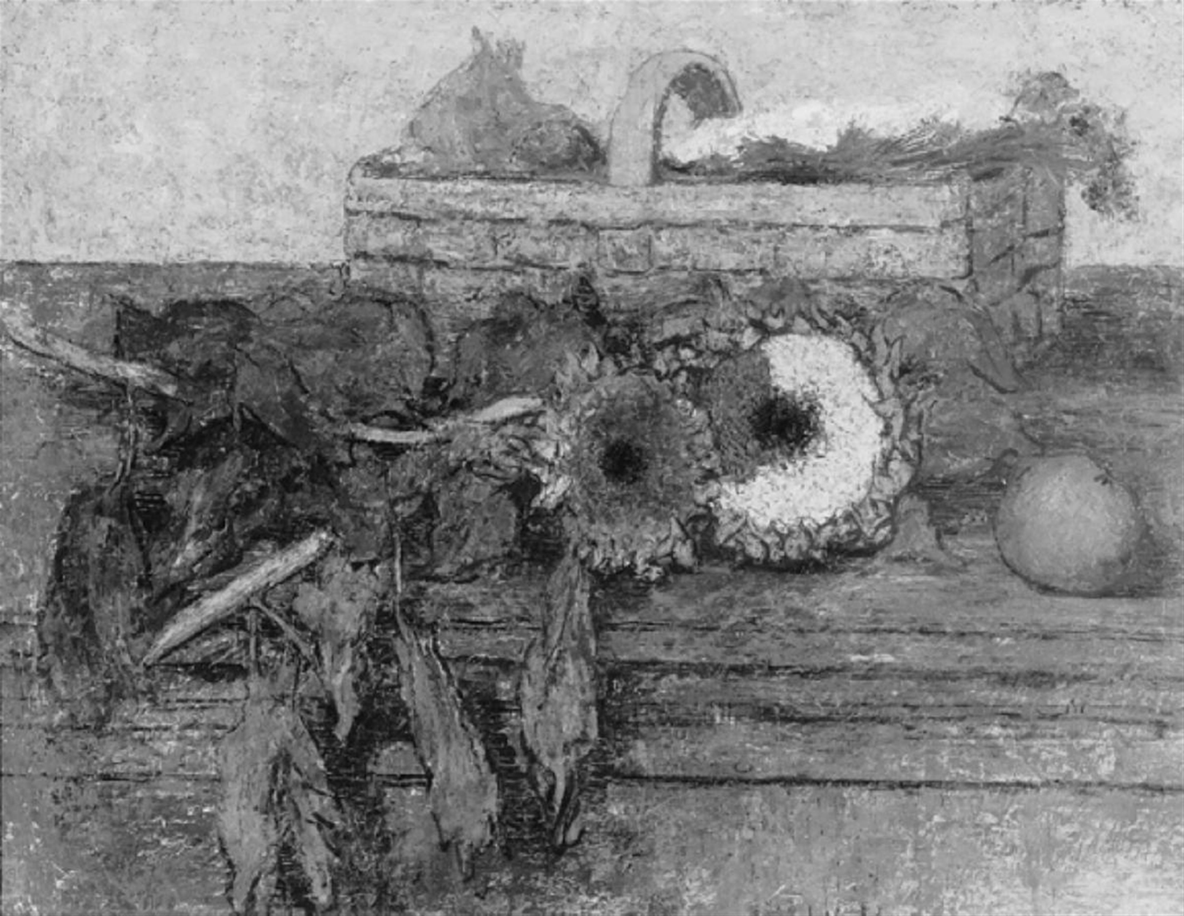 Robert Pudlich - Stilleben mit Sonnenblumen und Korb - image-1