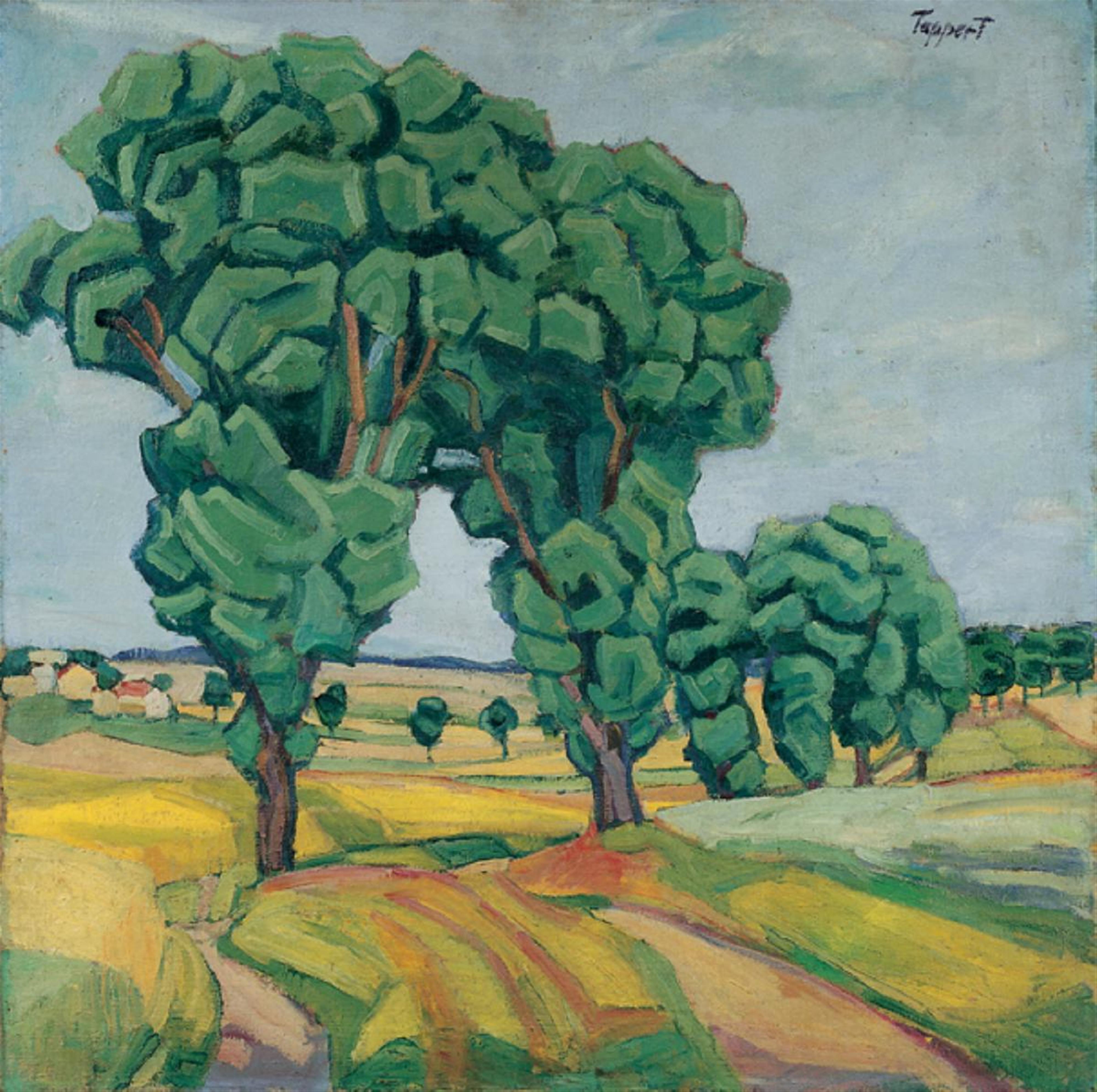 Georg Tappert - Bäume in hügeliger Landschaft - image-1
