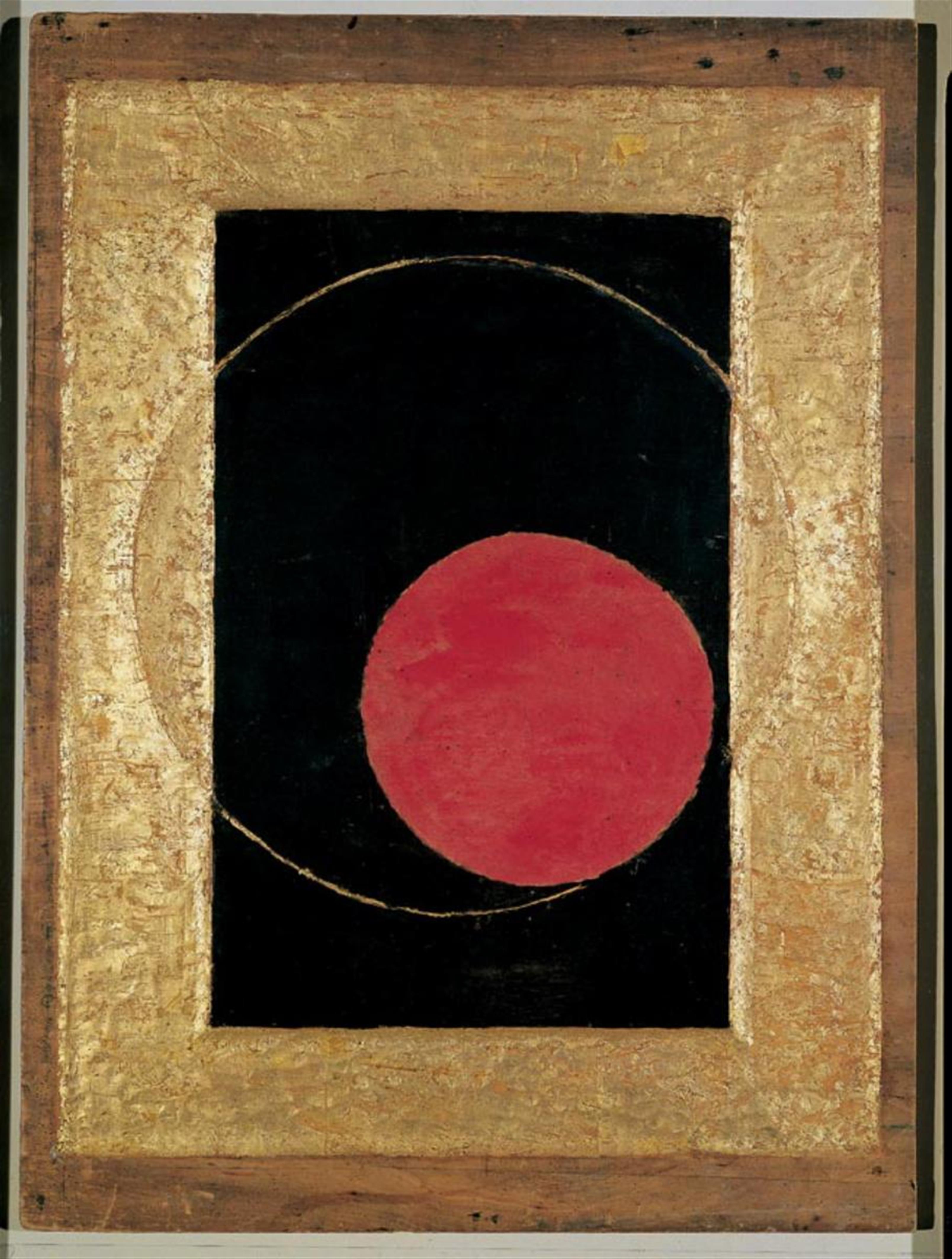 Erich Buchholz - Roter Kreis im Goldkreis (Roter Kreis im Schwarz) - image-1